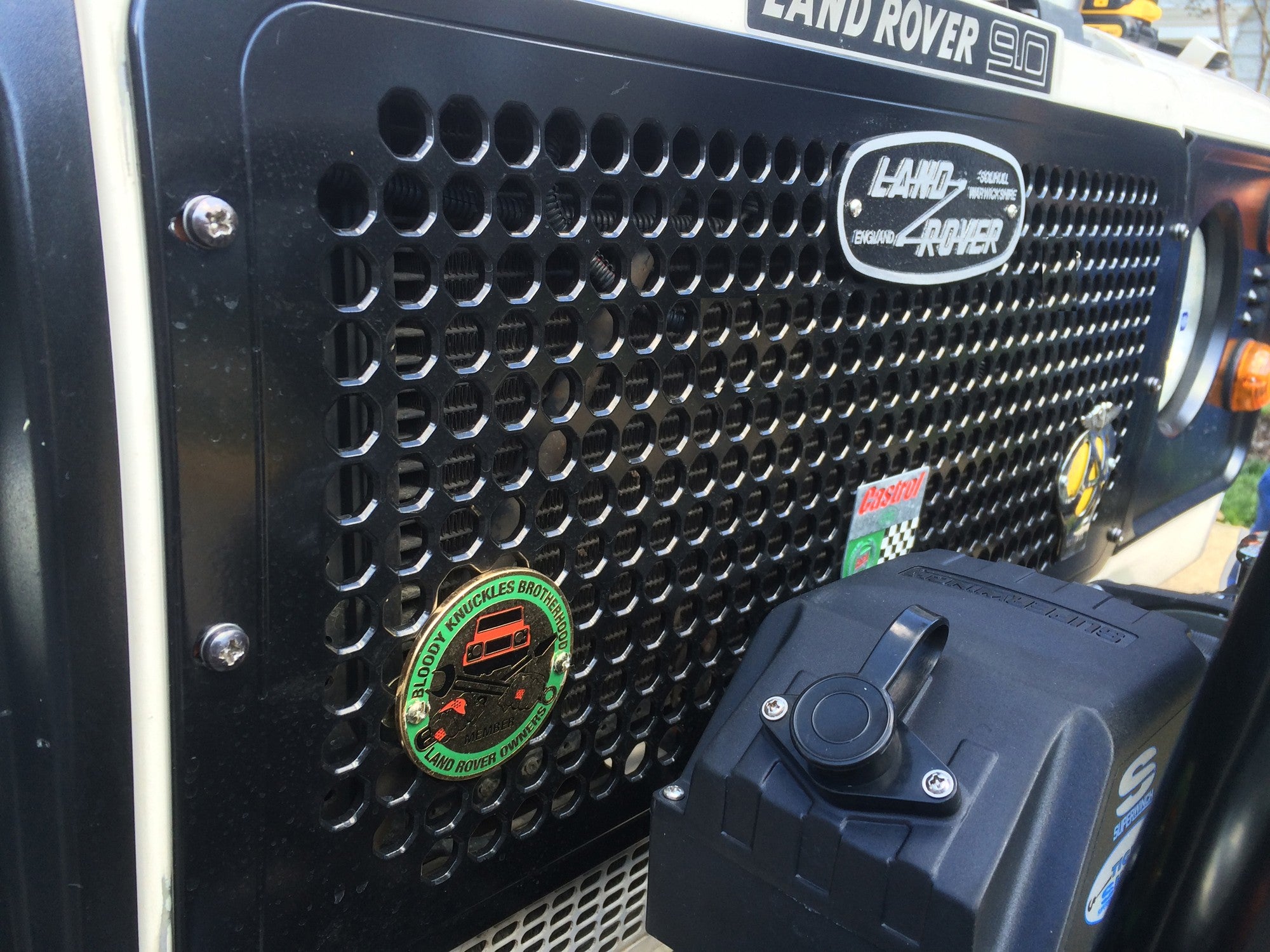 "Bloody Knuckles Brotherhood: Member" Round 3-inch Metal Grille Badge