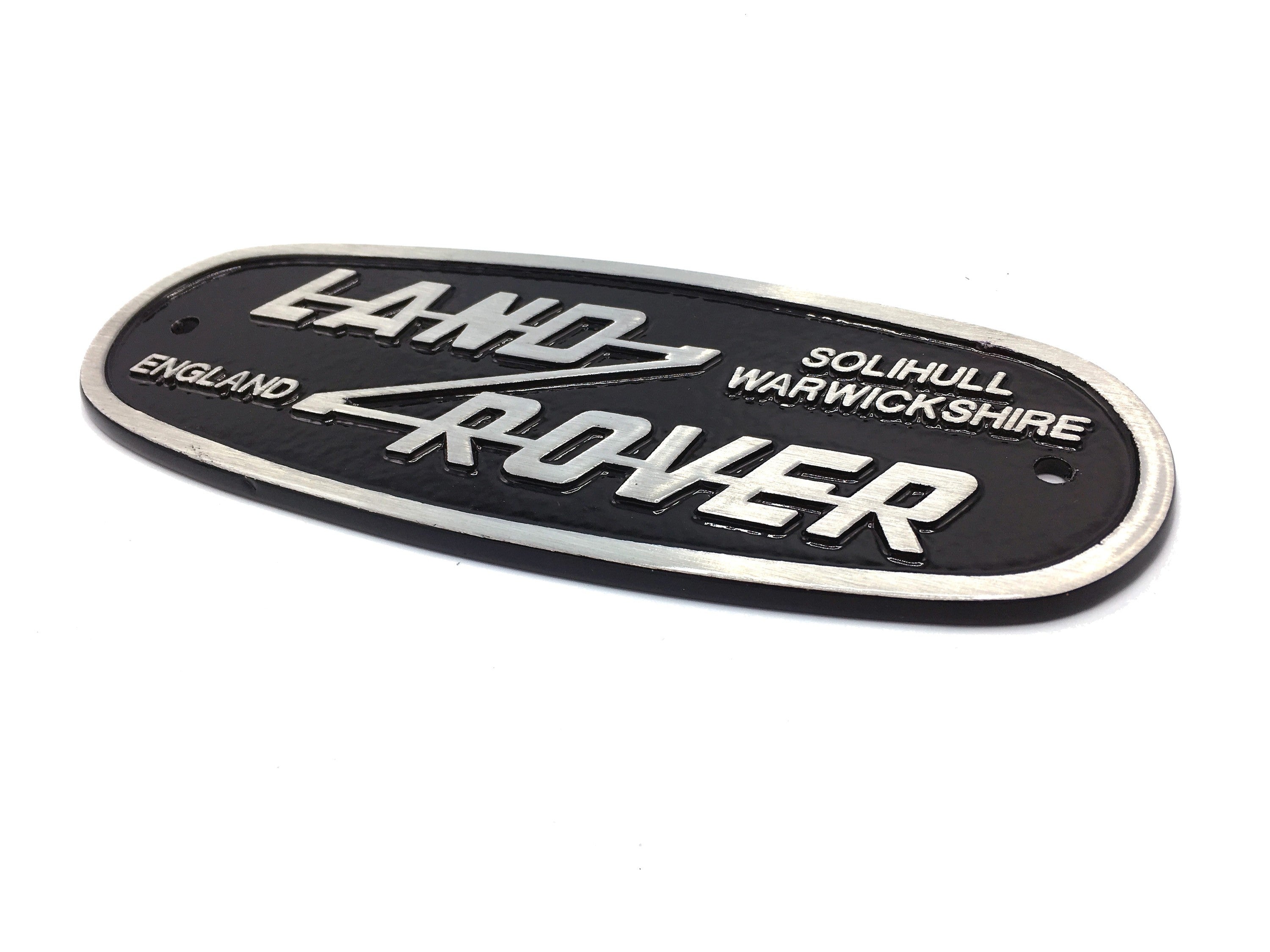 "Land Rover Solihull" Oval Grille Badge (Cast Aluminum) - for Series or Defender