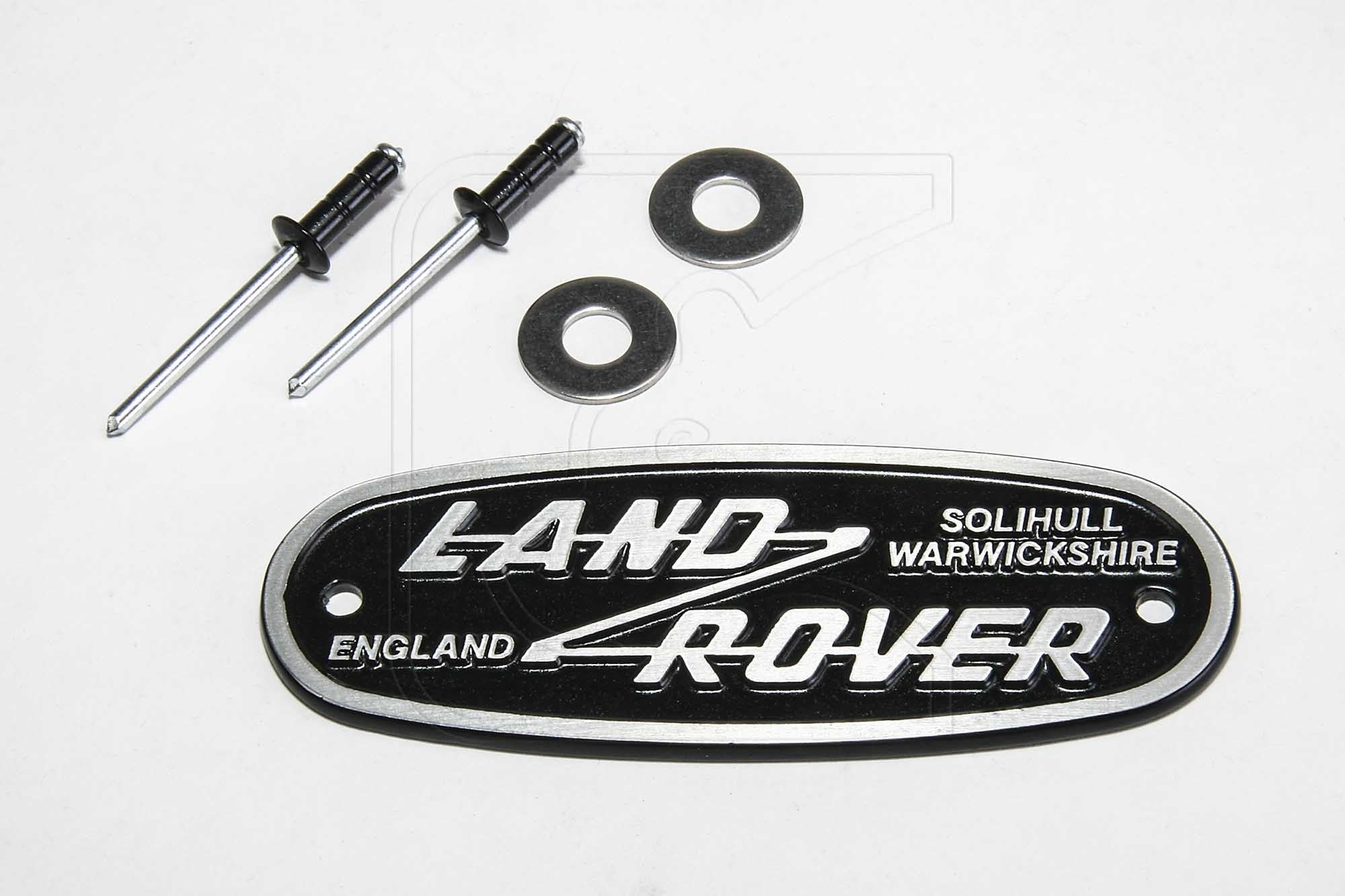 "Land Rover Solihull" Oval Badge (Cast Aluminum, SMALL) - for Series or Defender