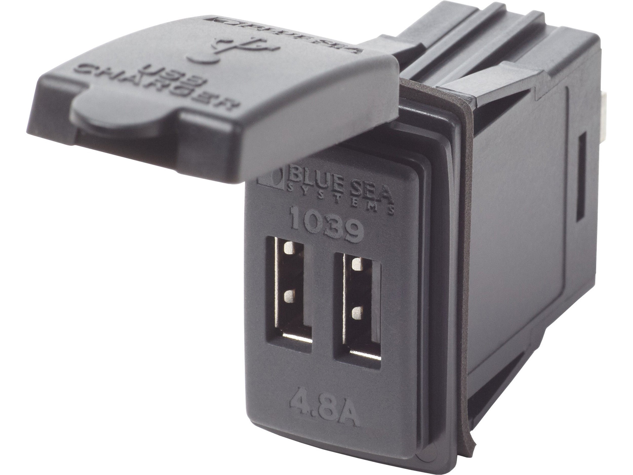 Blue Sea Systems Dual USB Charger Switch Mount (Carling switch style)