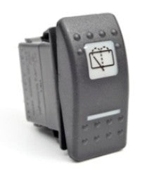 Carling Contura II REAR-WASH-WIPE Switch / lighted white lens - 12V 20amp