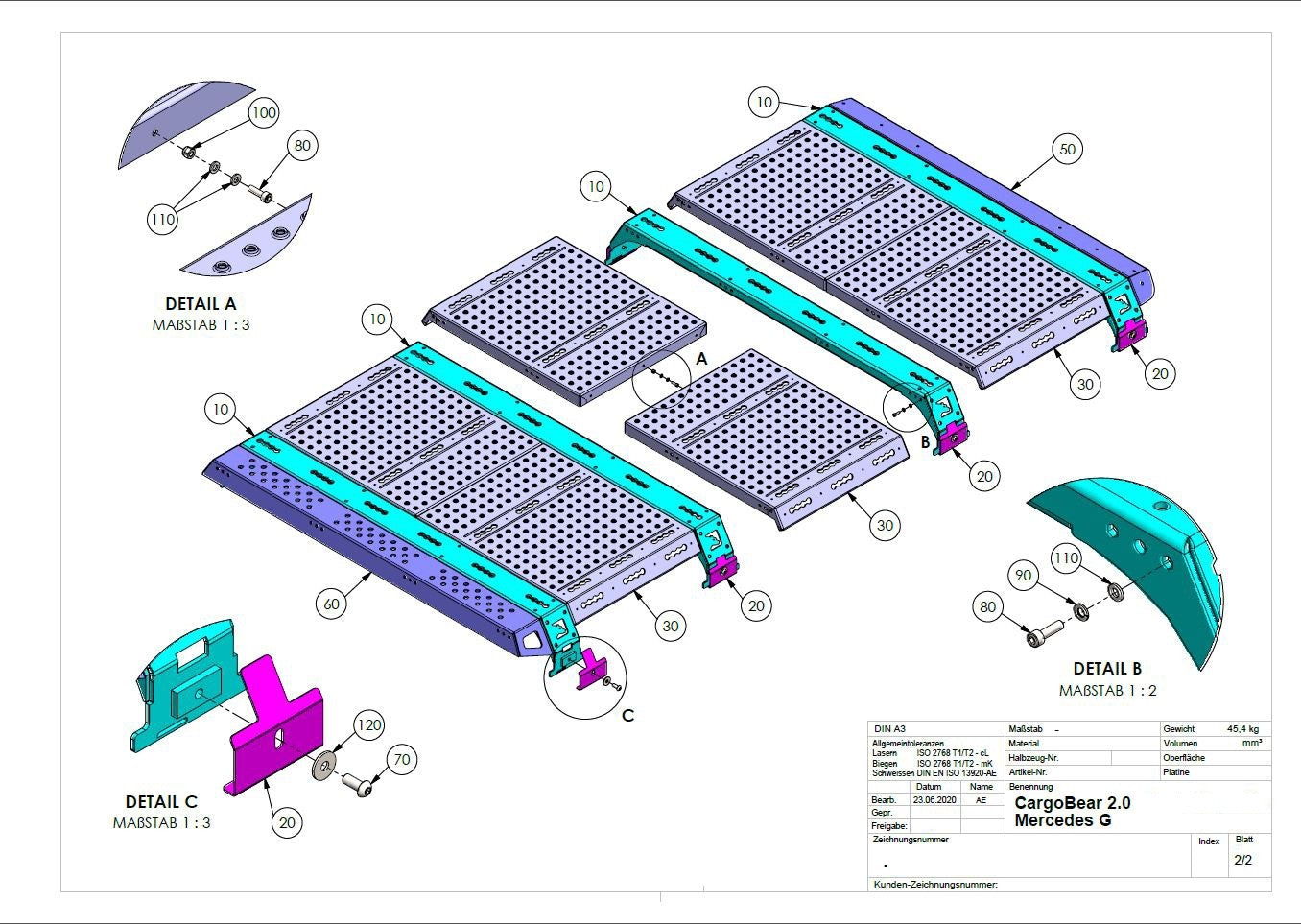 CargoBear 2.0 Modular Roof Rack System - for Mercedes G-Wagen