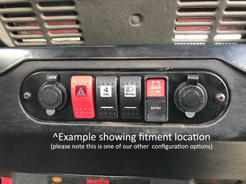 Center Dash Face Plate Panel (6 Carling) - Land Rover Defender 90/110