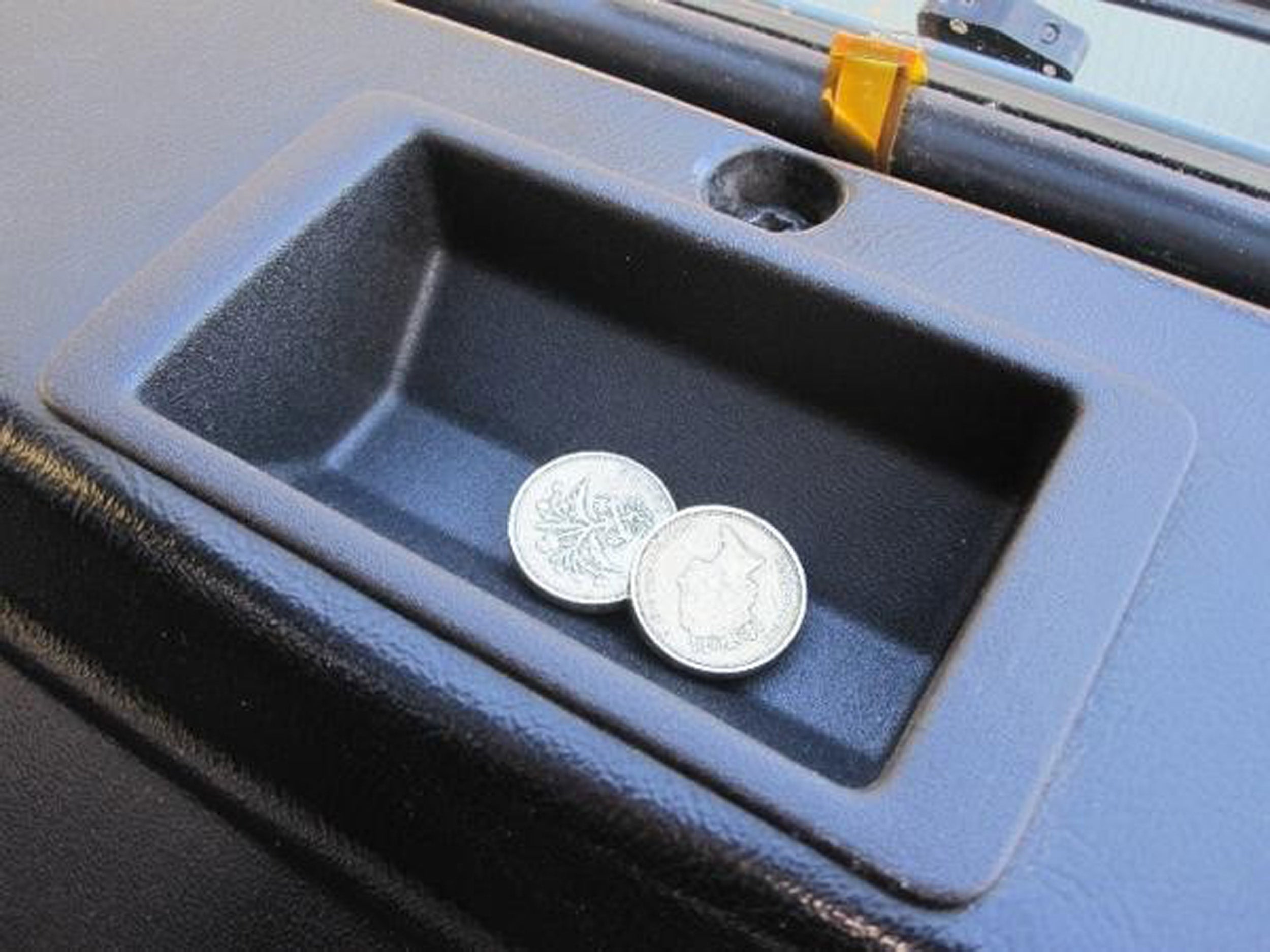 Defender Dashboard Coin Tray replaces factory ash tray for Land Rover 90 110 130