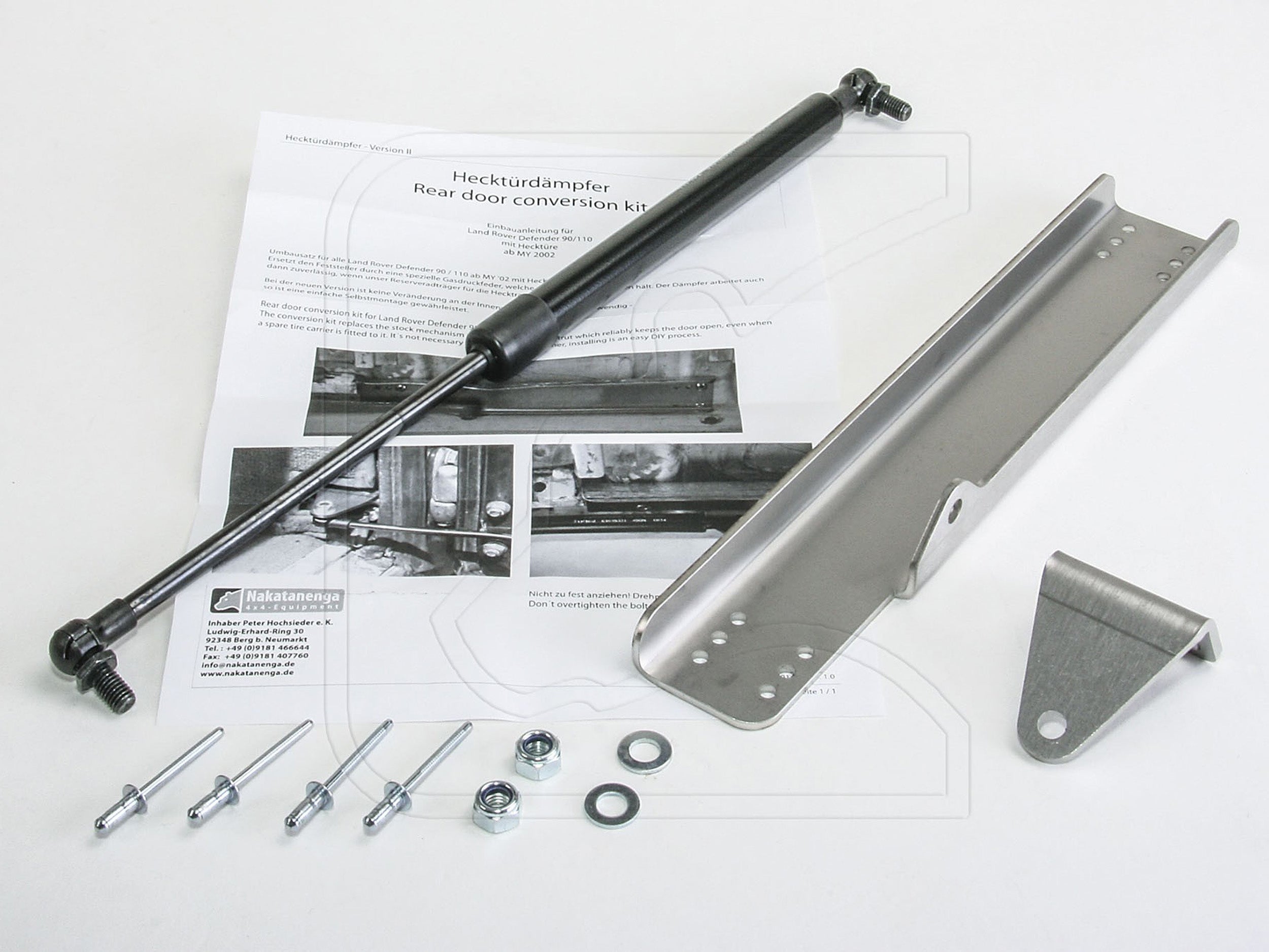 Defender Rear Station Wagon Door Gas Strut Conversion Kit (from model year 2002+) - Land Rover 90/110