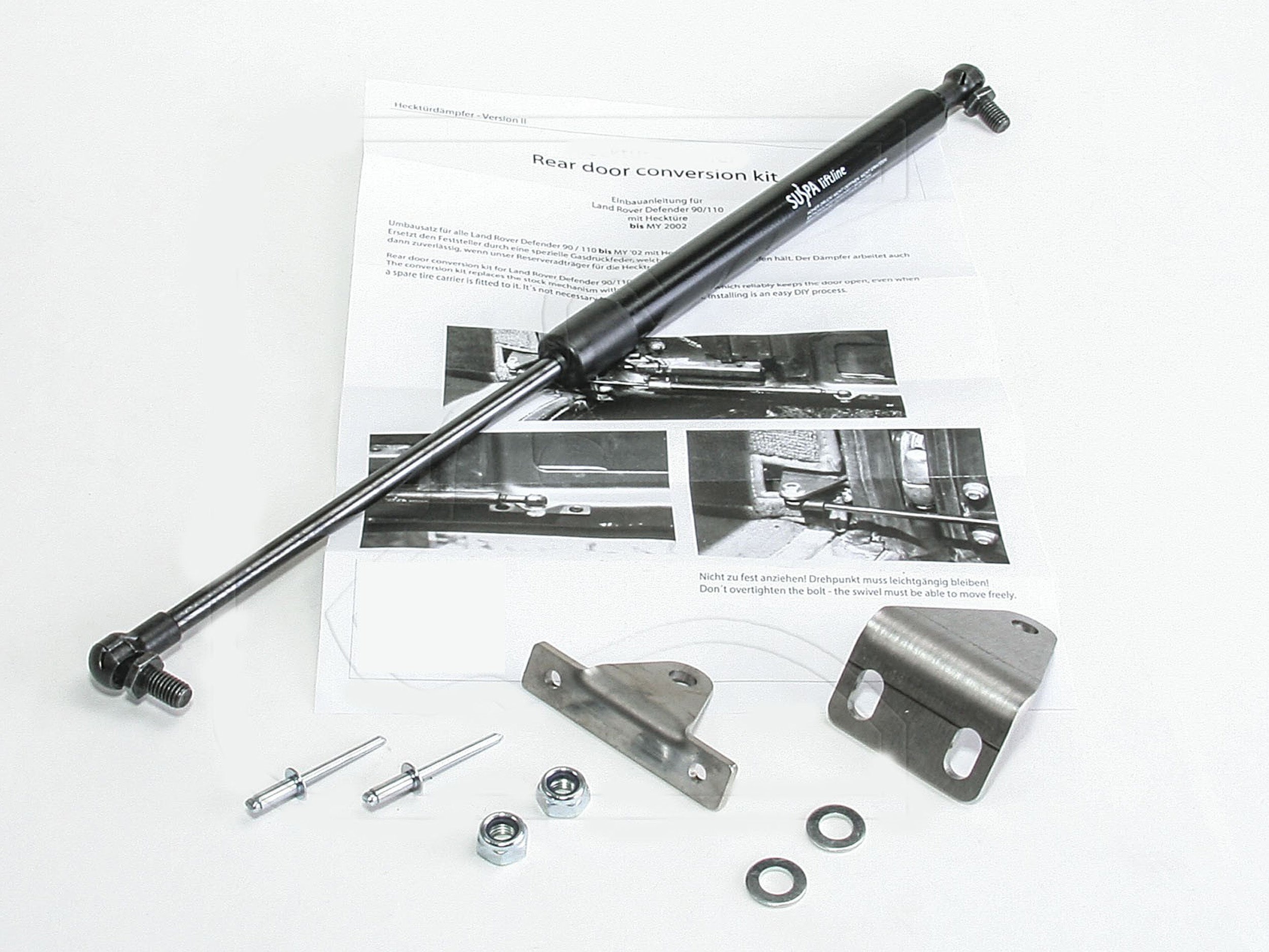 Defender Rear Station Wagon Door Gas Strut Conversion Kit (up to model year 2001) - Land Rover 90/110