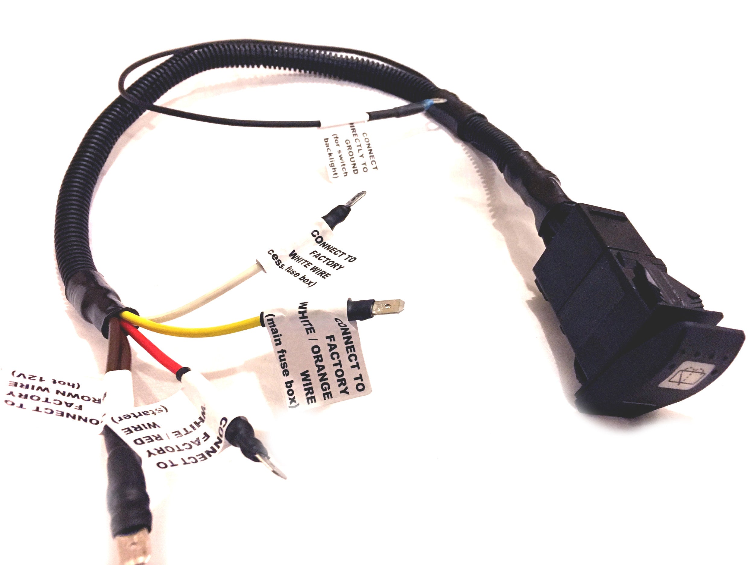 Defender Ignition Switch Wiring Harness (bypass) (*includes* Carling Switch & Multiplug) - for Land Rover 90/110/130