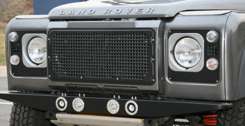Heritage Style Front Grille - Land Rover Defender (with A/C, stamped aluminum)