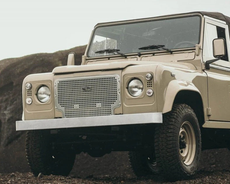 Heritage Style Front Grille - Land Rover Defender or Series (without A/C, stamped aluminum)