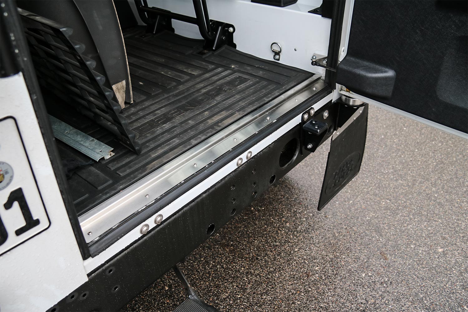 Rear Door Load Space Sill (Stainless Steel) - for Land Rover Defender 90/110
