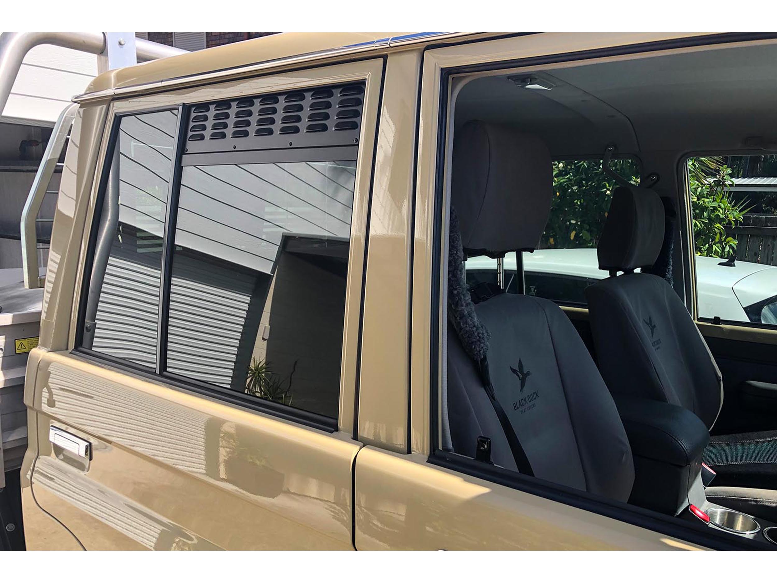 Rear Window Vent Screens - Toyota Land Cruiser 76 / 79 Series (set of 2)