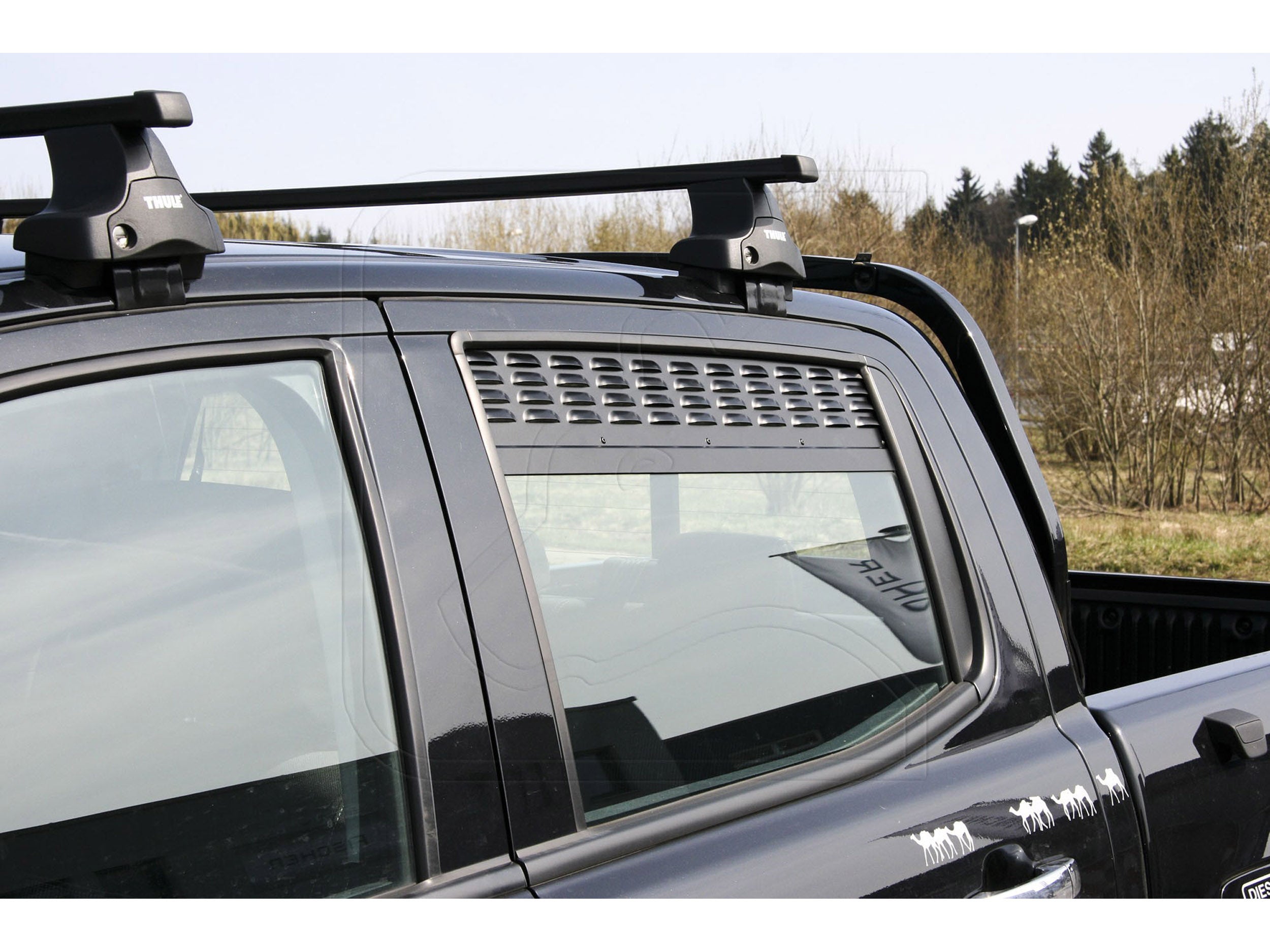 Rear Door Window Vent Screens - Ford Ranger Pickup 2012+ model year (set of 2)