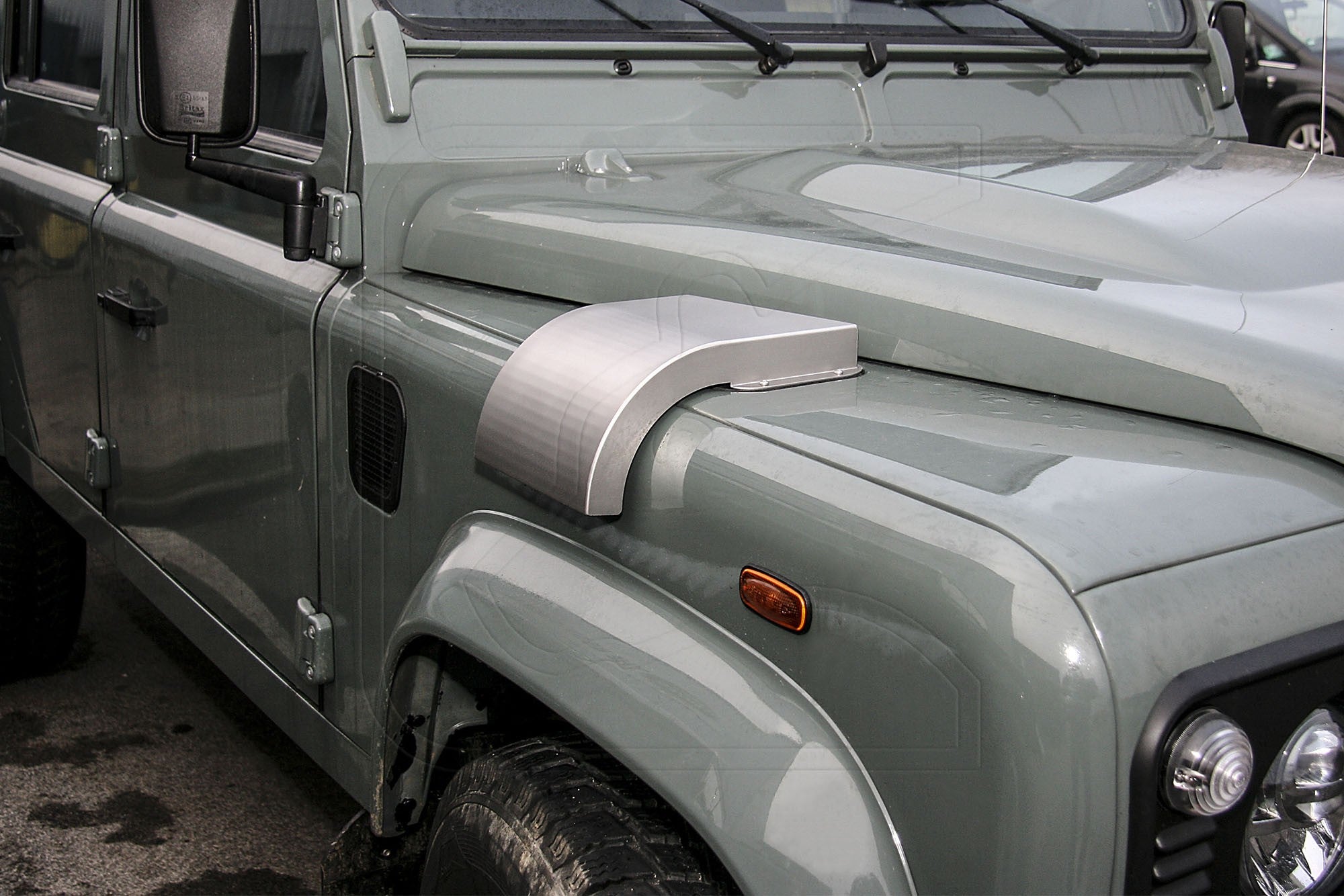 Defender Military Snow Cowl Cover - for Land Rover Defender 90/110/130 (stainless steel)