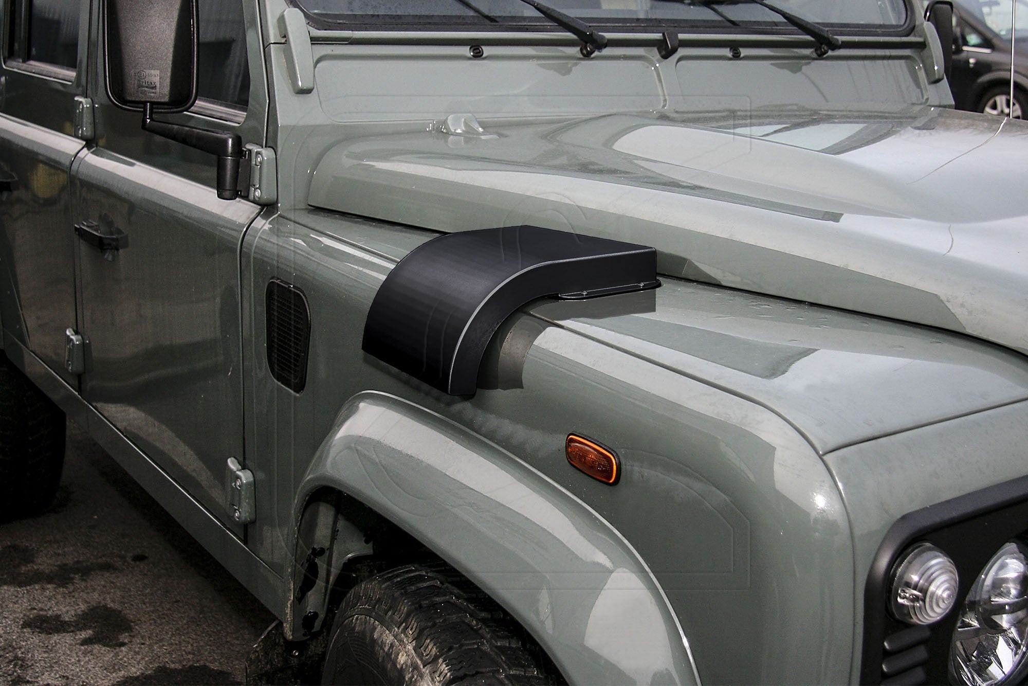 Defender Military Snow Cowl Cover - for Land Rover Defender 90/110/130 (stainless steel)