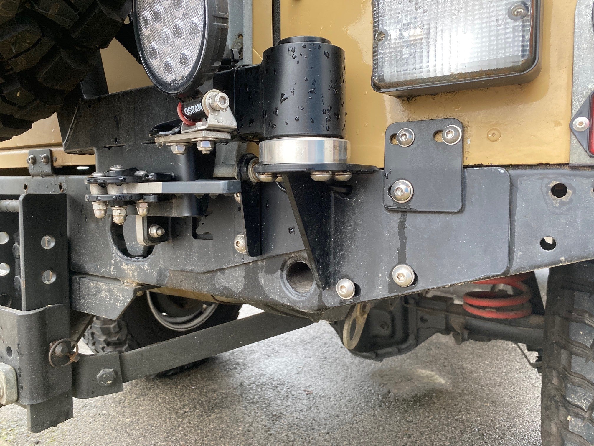 Defender Stainless Steel Spare Tire Carrier for Pickup / Soft-Top - for Land Rover 90/110