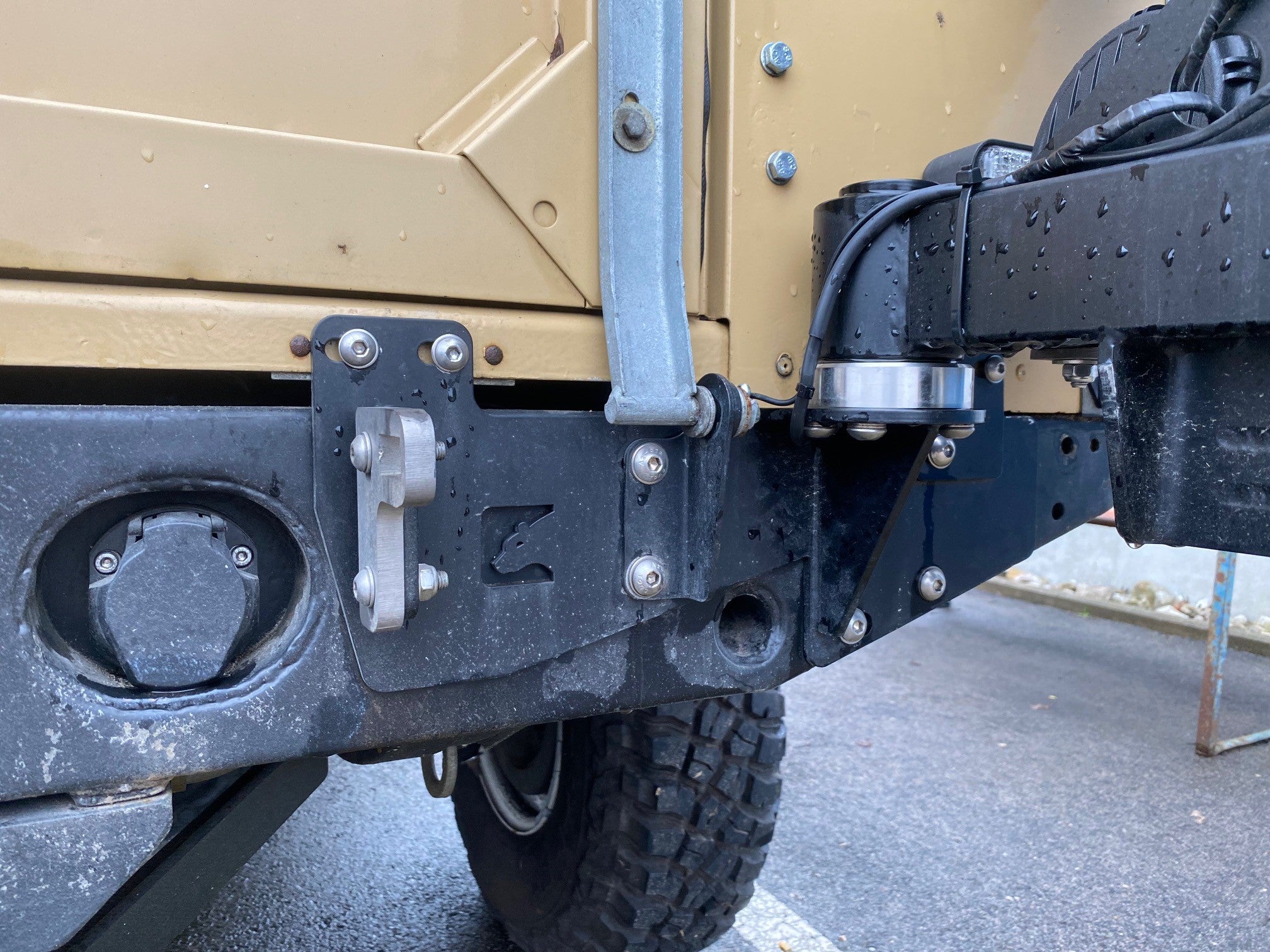 Defender Stainless Steel Spare Tire Carrier for Pickup / Soft-Top - for Land Rover 90/110