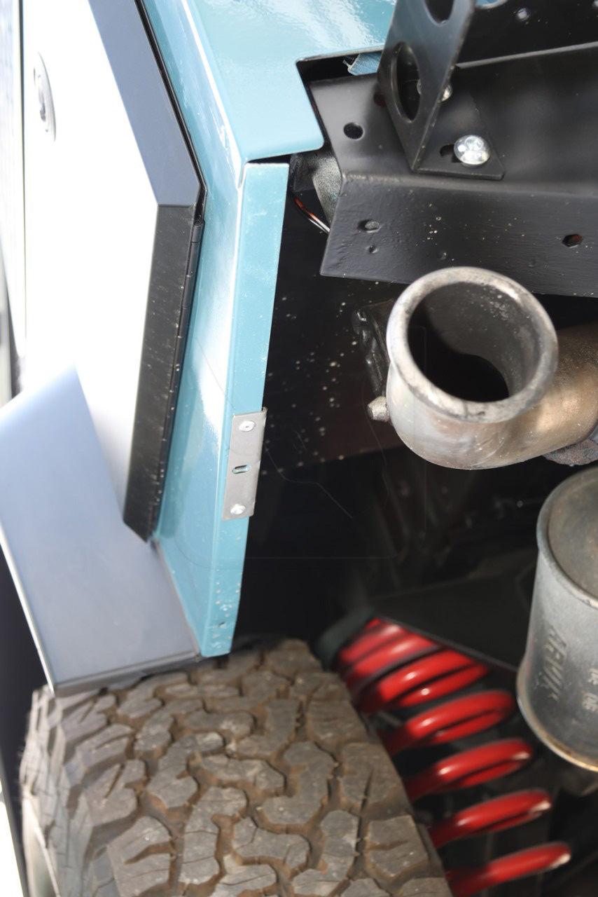 Stainless Steel Edge Reinforcement for Mud Flap Mounts/Brackets - for Land Rover Defender 110/130