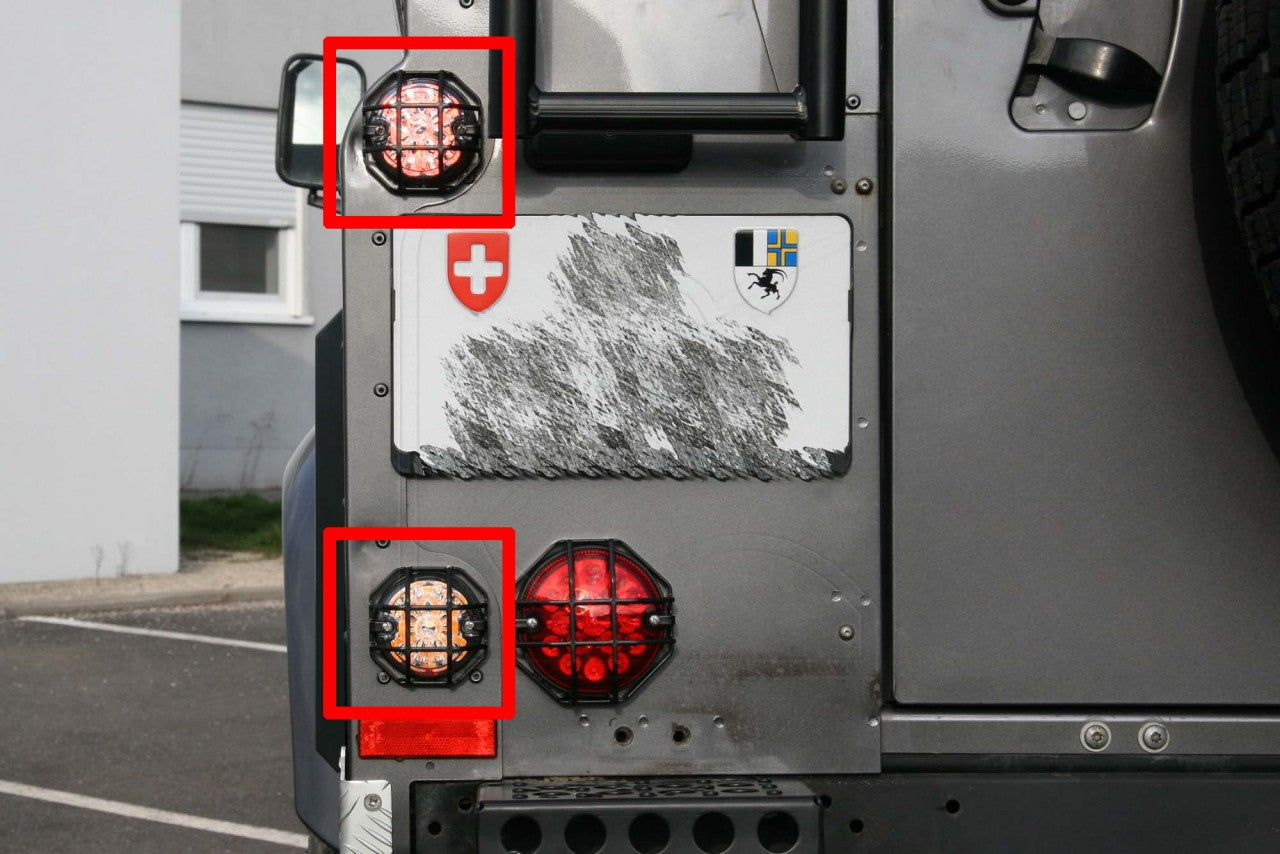 Lamp Guard/Grilles for Brake Lights/Turn Signals - for Land Rover Defender 90/110/130 (set of 2)