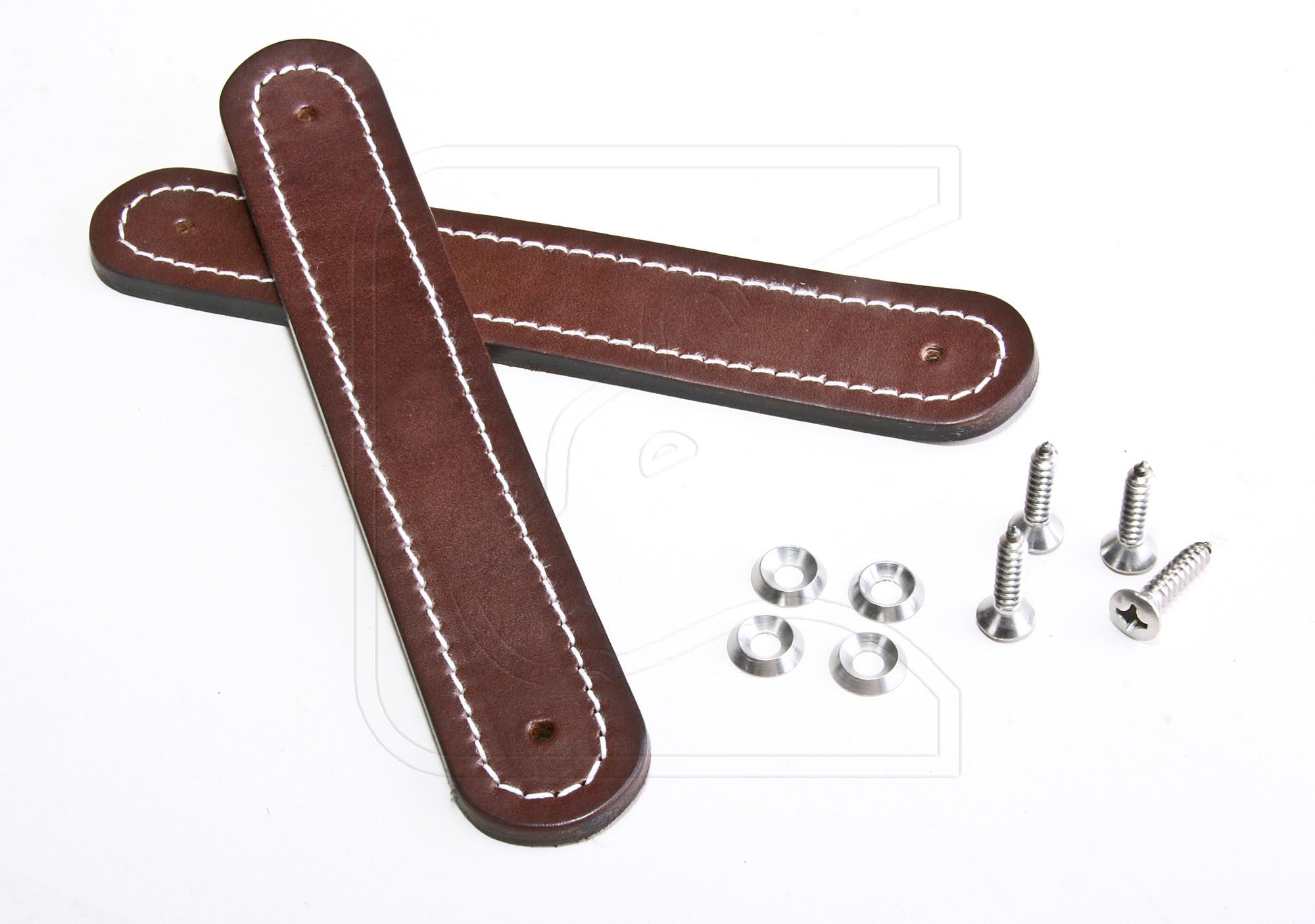 Defender Interior Leather Door Pull/Grab Handles - Land Rover 90/110/130 (set of 2)