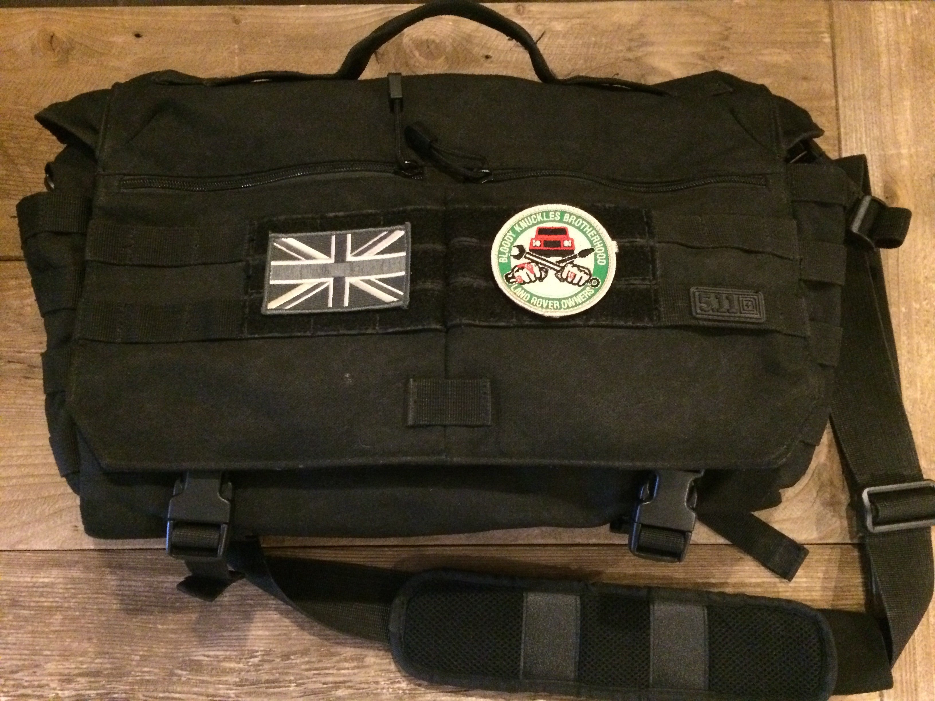 "Bloody Knuckles Brotherhood" PATCH velcro-backed, 2-5/8"