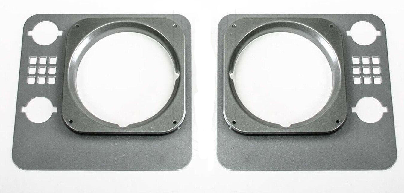 Heritage Headlight Surrounds - Land Rover Defender with inlet squares (stamped aluminum, set of 2)