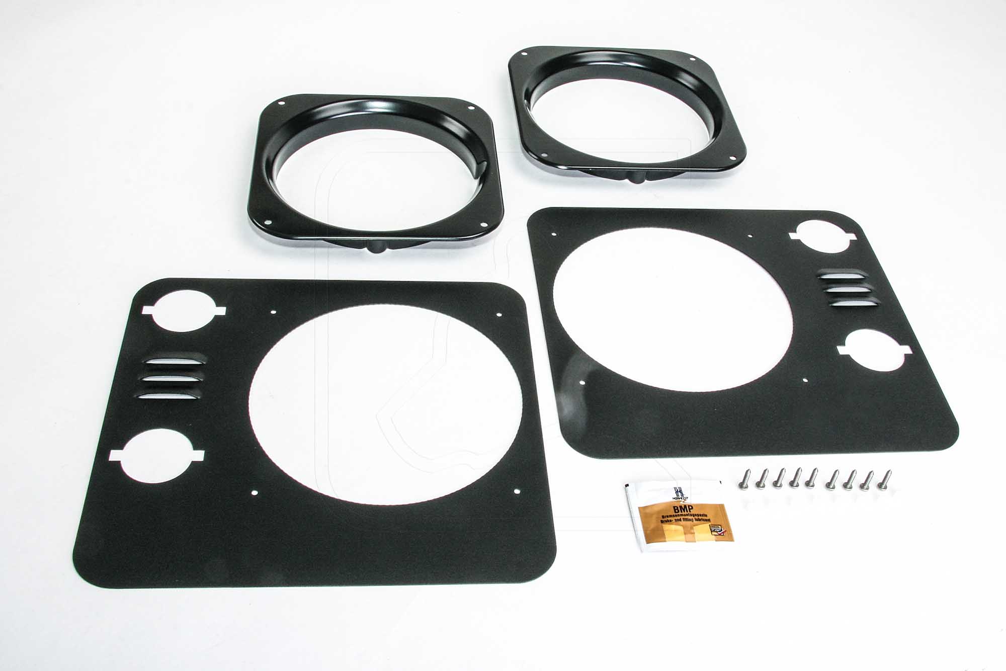 Heritage Headlight Surrounds - Land Rover Defender with inlet gills (stamped aluminum, set of 2)