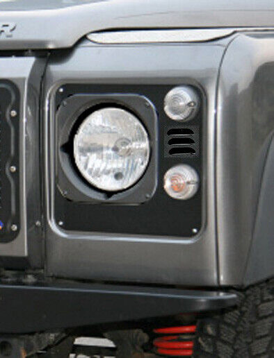 Heritage Headlight Surrounds - Land Rover Defender with inlet gills (stamped aluminum, set of 2)