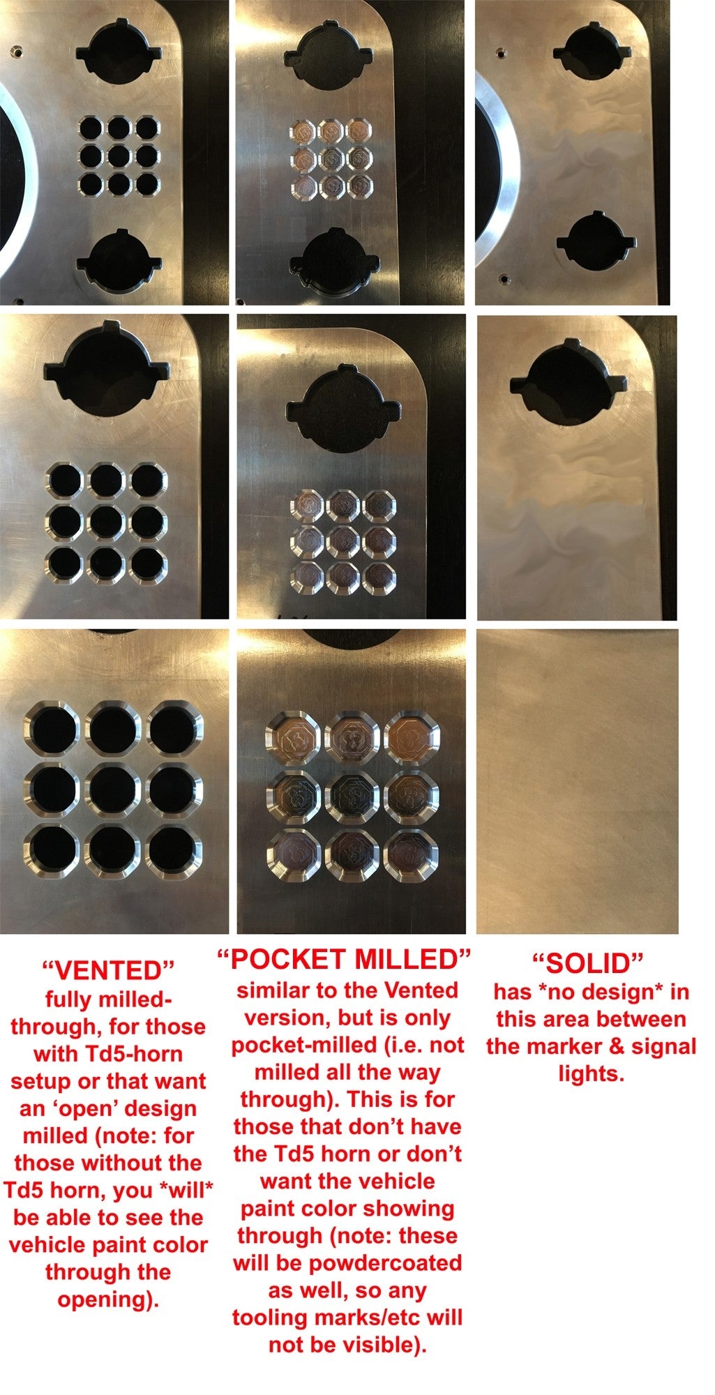 Defender Headlight Surrounds - for Land Rover Defender 90/110/130 (solid aluminum, set of 2)