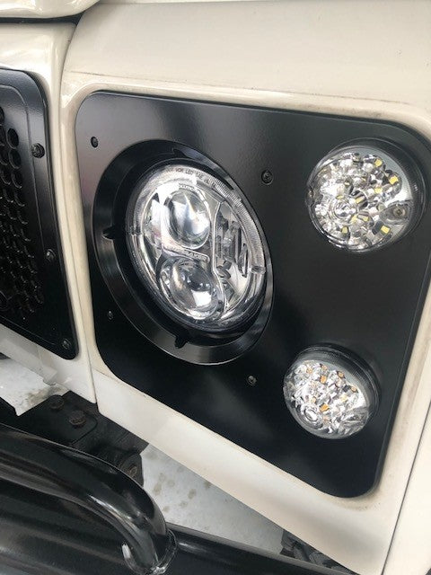 Defender Headlight Surrounds - for Land Rover Defender 90/110/130 (solid aluminum, set of 2)