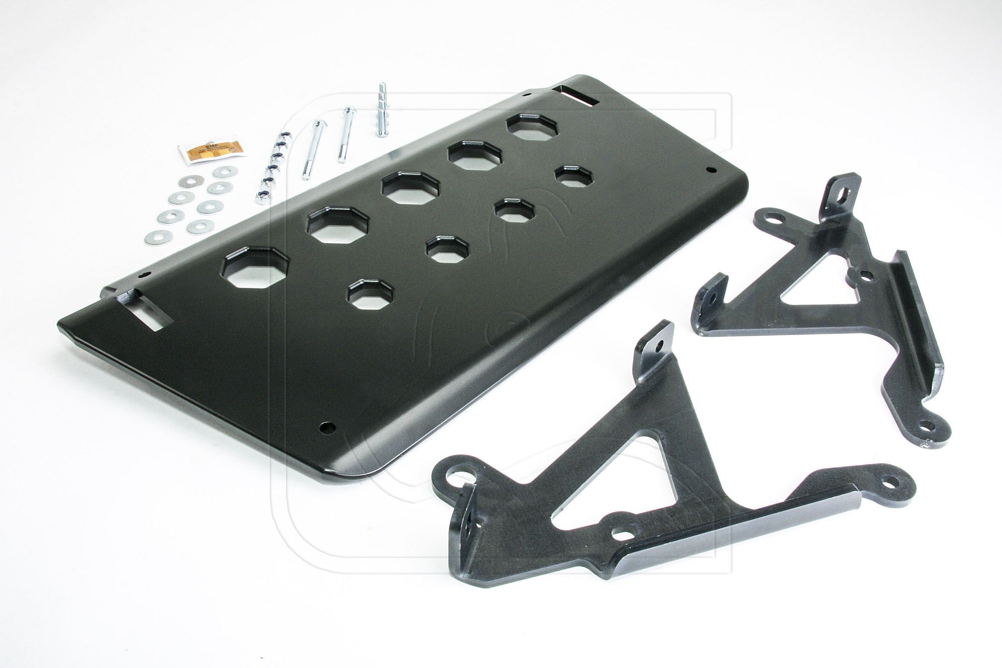 Defender Aluminum Steering Guard / Skid Plate and Mounting Brackets - for Land Rover 90/110/130