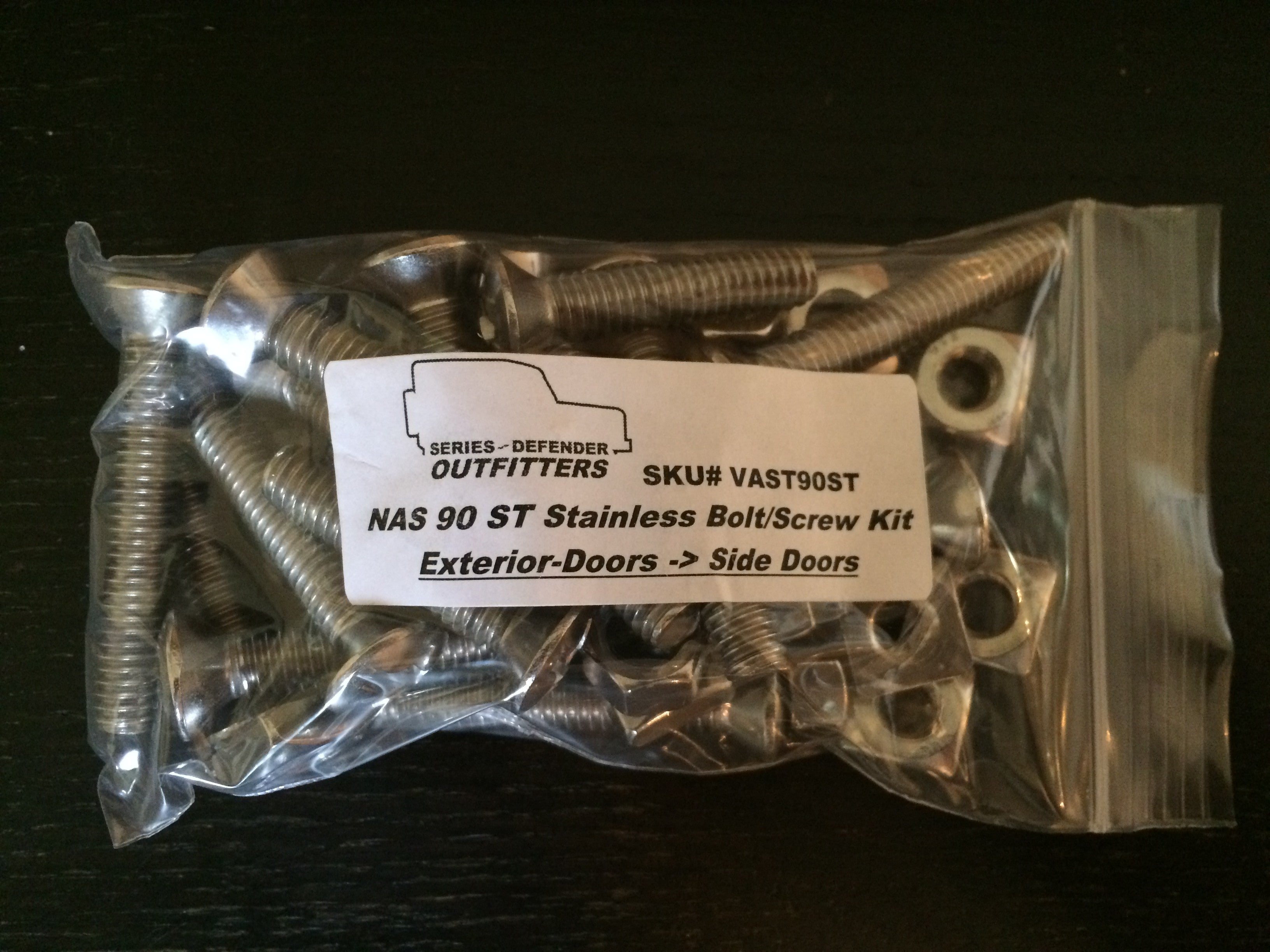 Defender 90 Soft Top (NAS) Stainless Hardware Kit (Exterior & Interior)