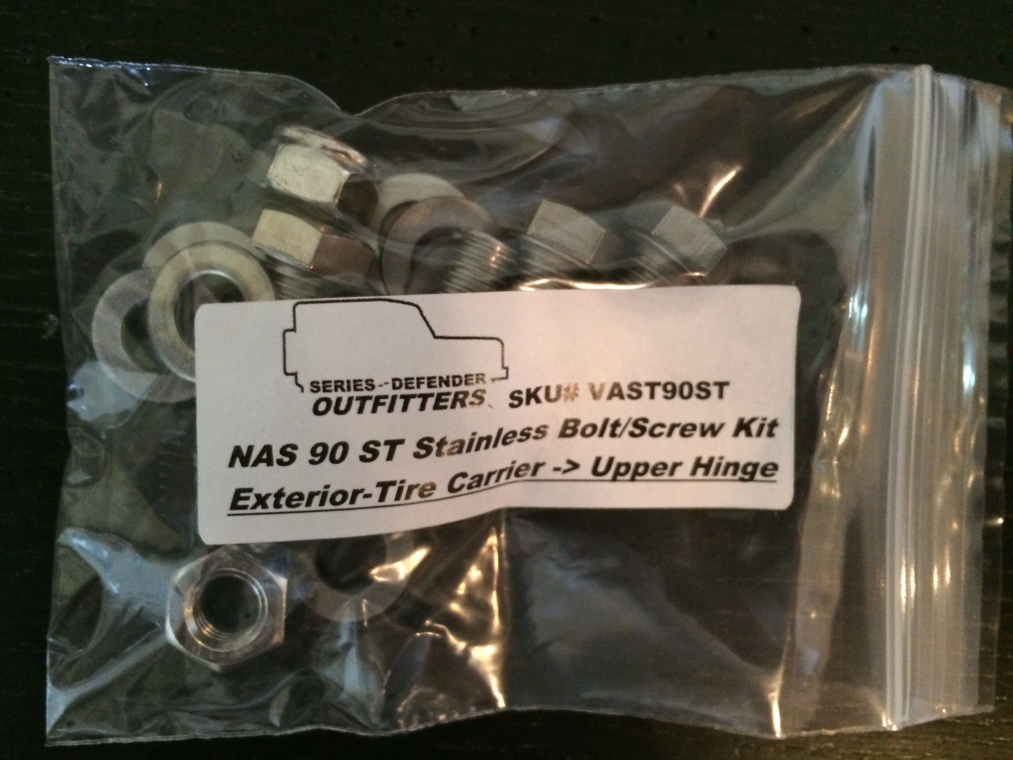 Defender 90 Soft Top (NAS) Stainless Hardware Kit (Exterior & Interior)