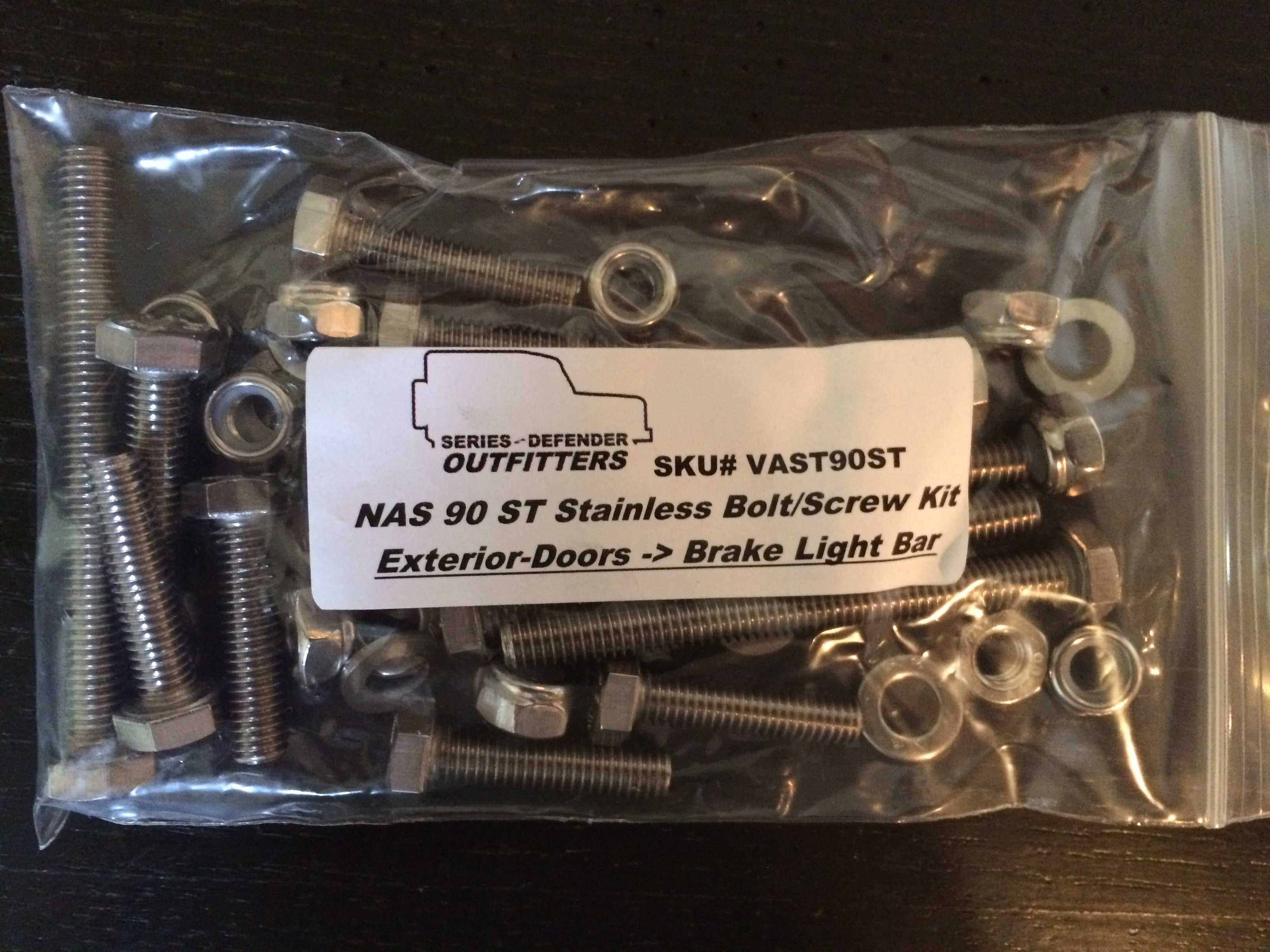 Defender 90 Soft Top (NAS) Stainless Hardware Kit (Exterior & Interior)