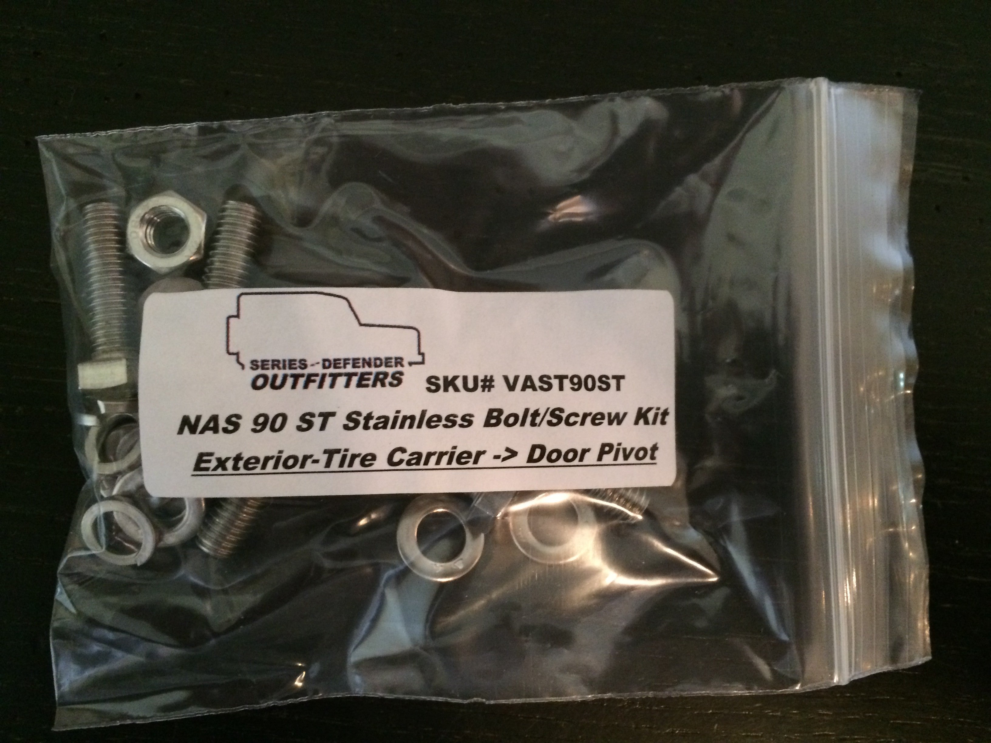 Defender 90 Soft Top (NAS) Stainless Hardware Kit (Exterior & Interior)