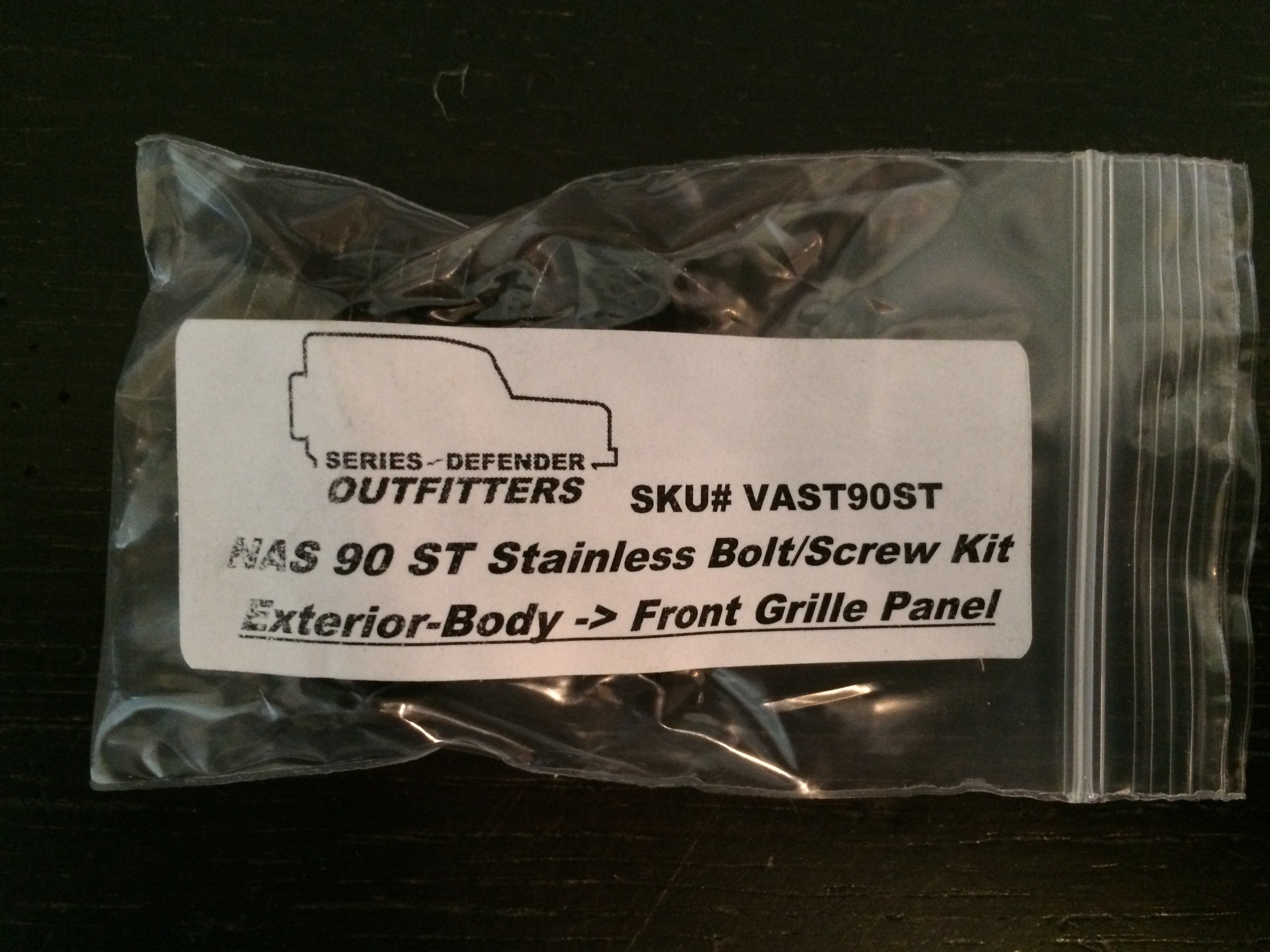 Defender 90 Soft Top (NAS) Stainless Hardware Kit (Exterior & Interior)