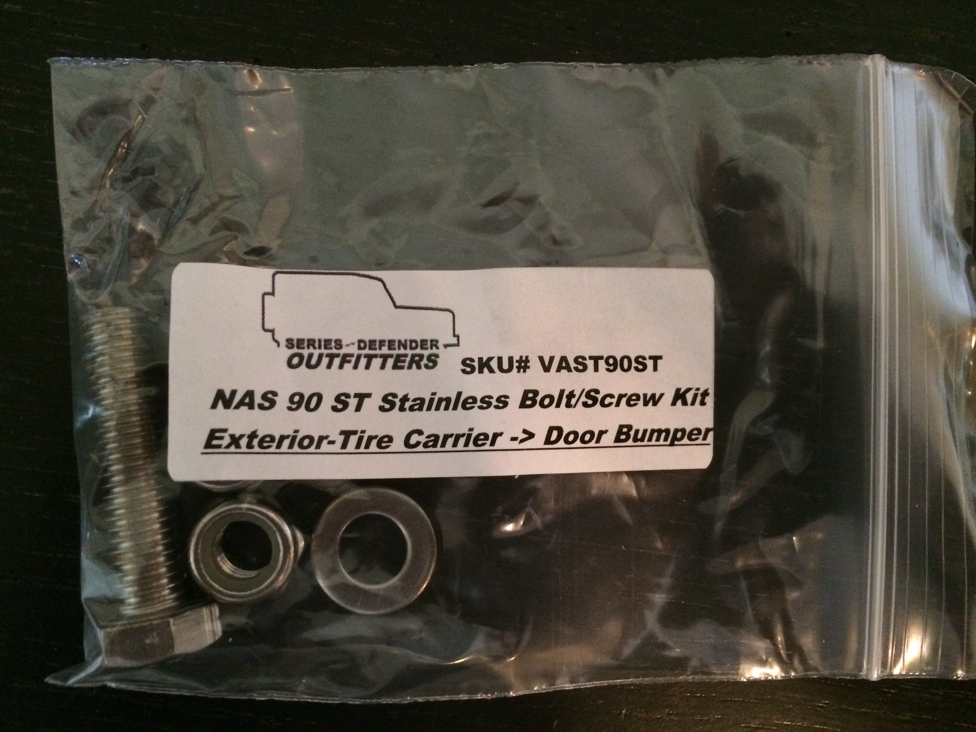Defender 90 Soft Top (NAS) Stainless Hardware Kit (Exterior & Interior)
