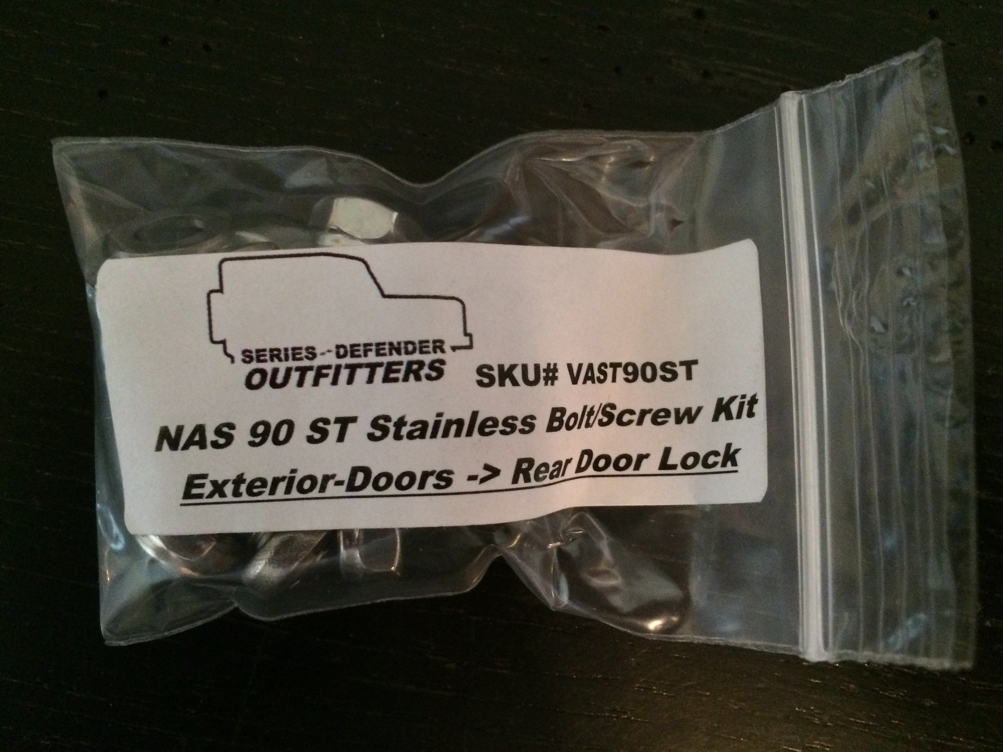 Defender 90 Soft Top (NAS) Stainless Hardware Kit (Exterior & Interior)