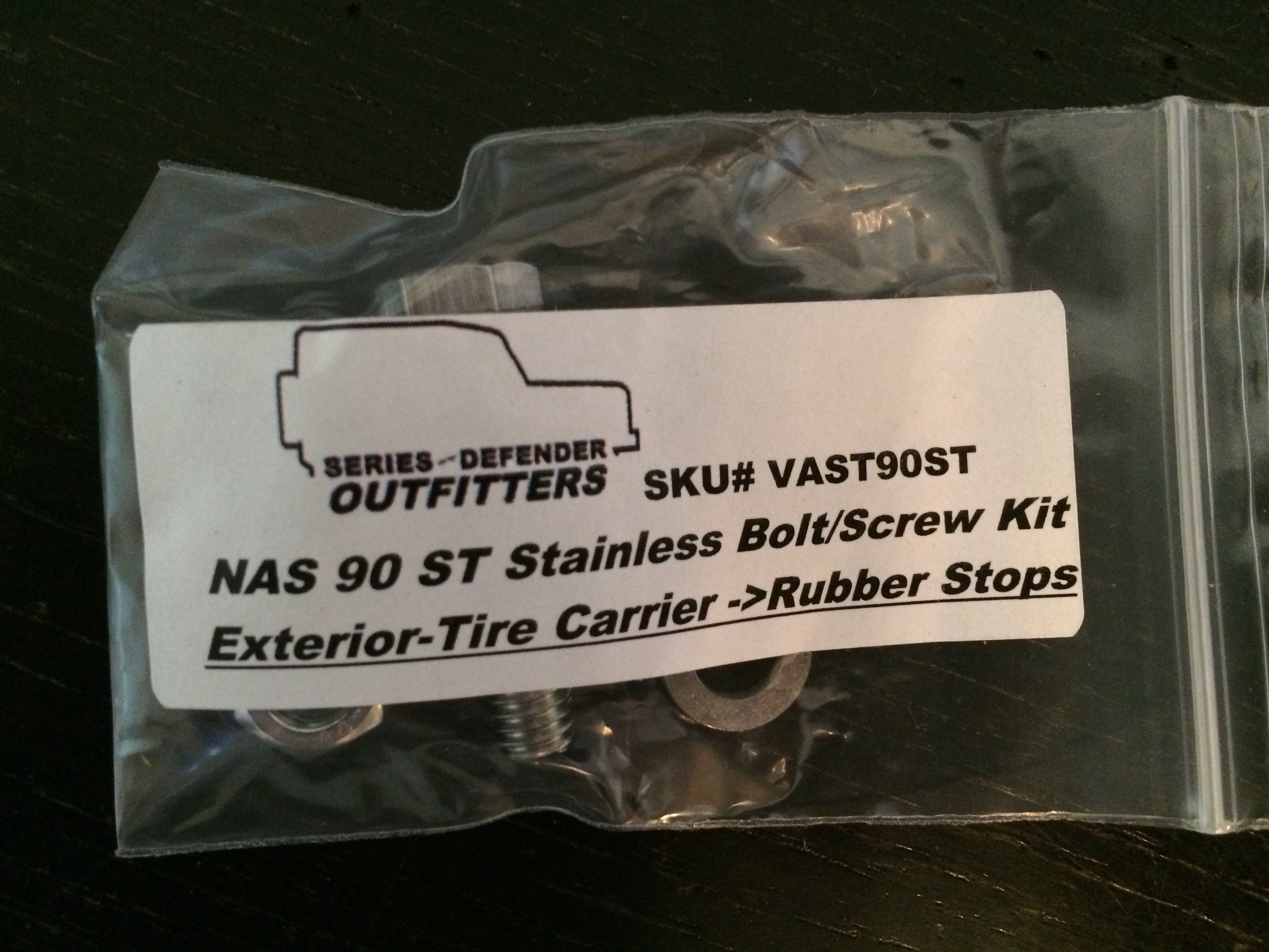 Defender 90 Soft Top (NAS) Stainless Hardware Kit (Exterior & Interior)