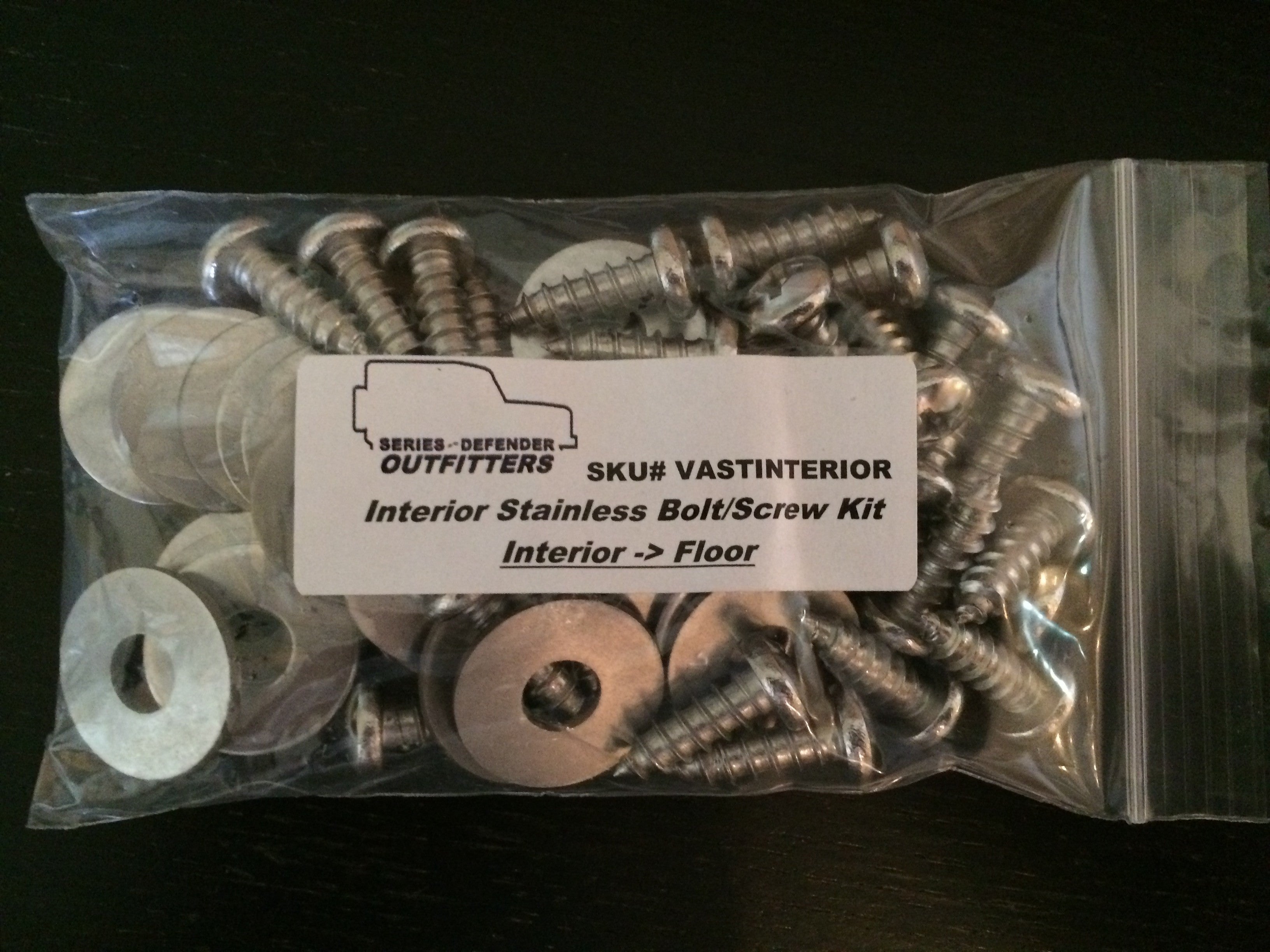 Defender 90 Soft Top (NAS) Stainless Hardware Kit (Exterior & Interior)