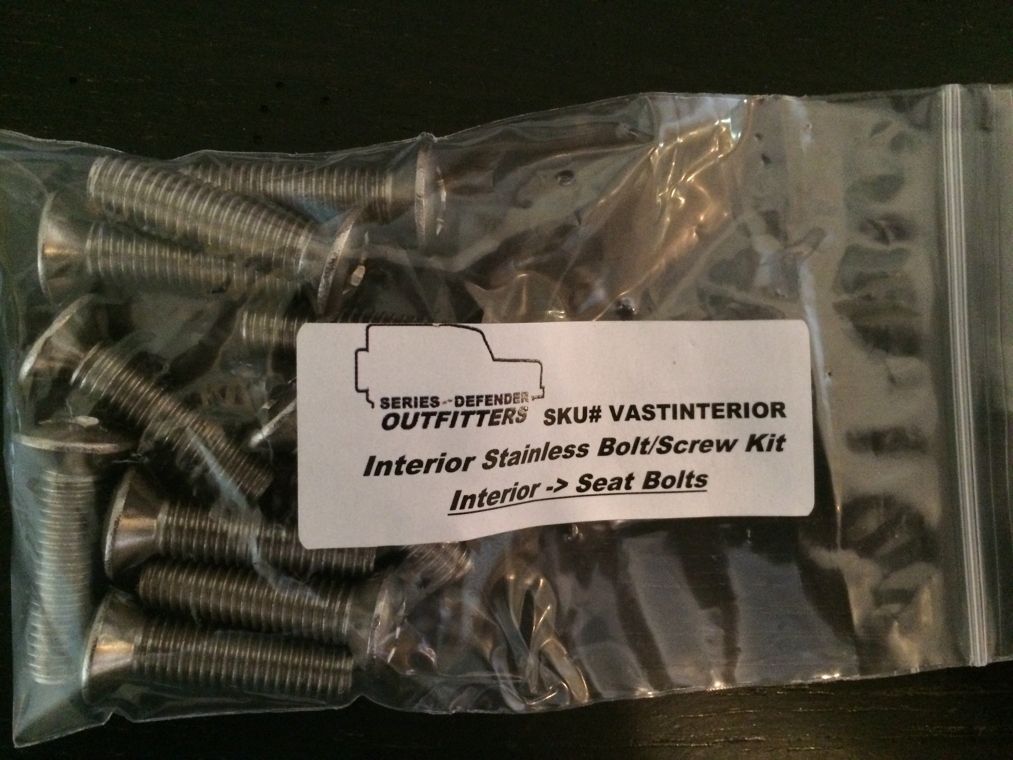 Defender 90 Soft Top (NAS) Stainless Hardware Kit (Exterior & Interior)