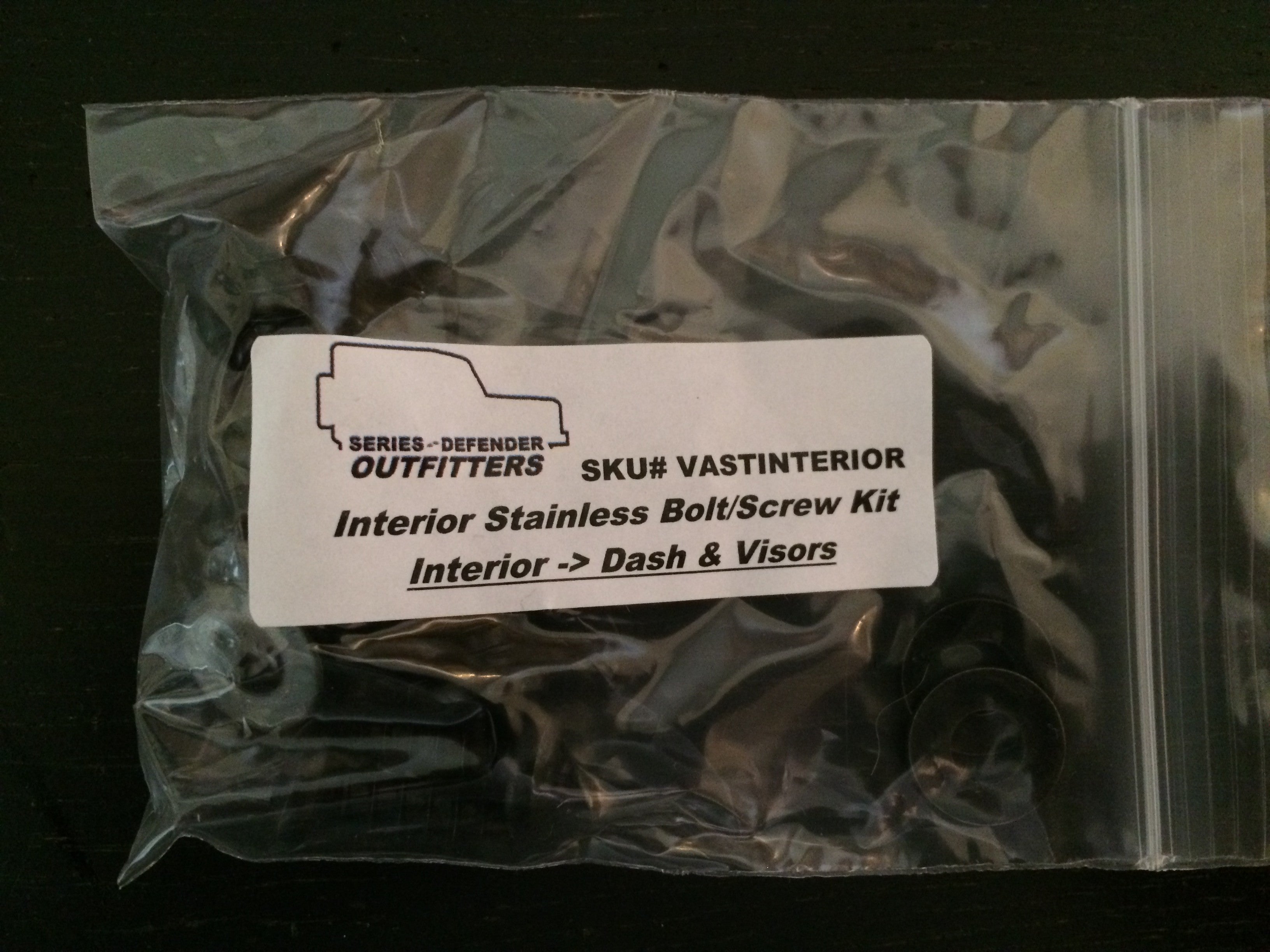 Defender 90 Soft Top (NAS) Stainless Hardware Kit (Exterior & Interior)