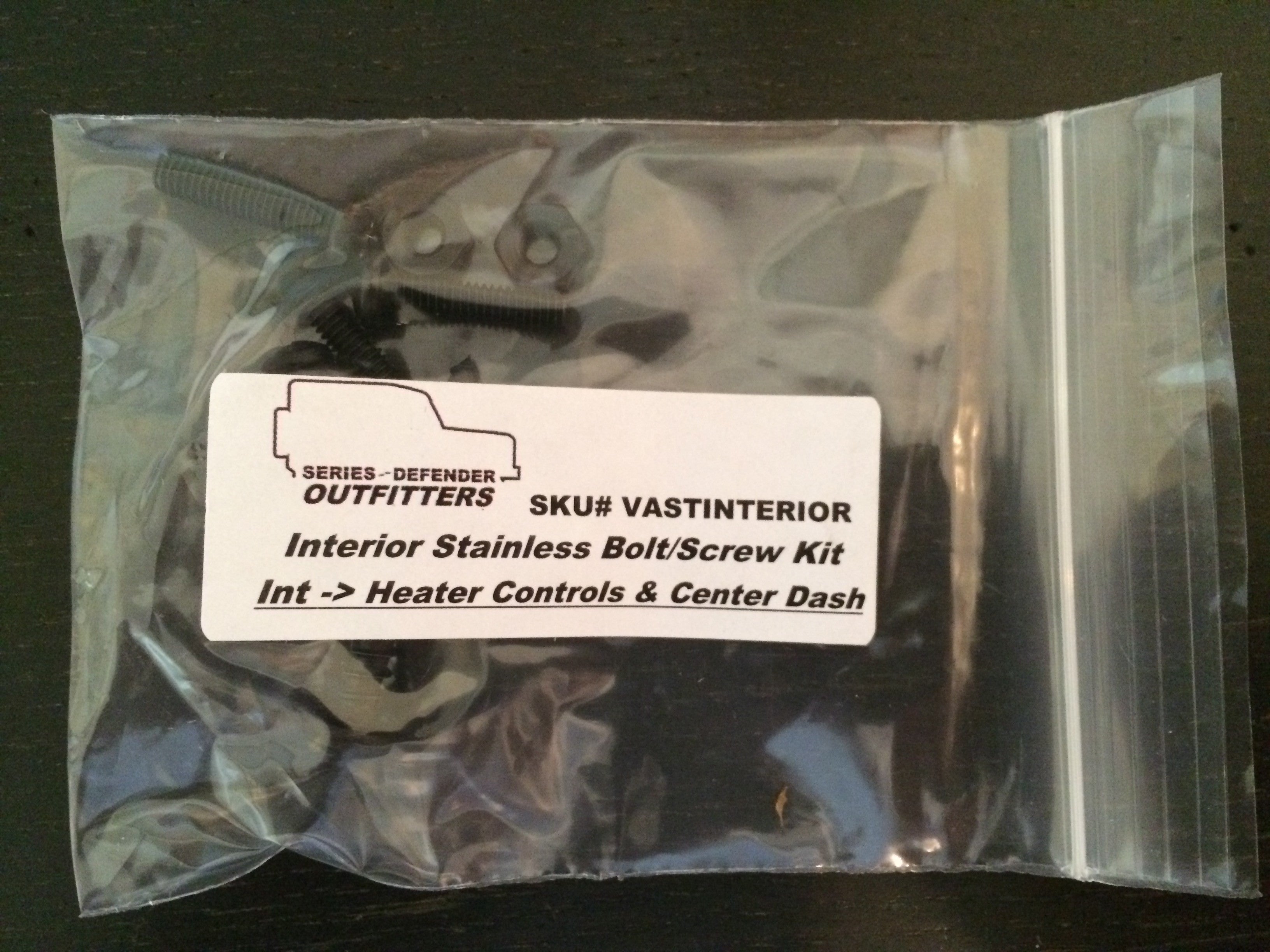 Defender 90 Soft Top (NAS) Stainless Hardware Kit (Exterior & Interior)