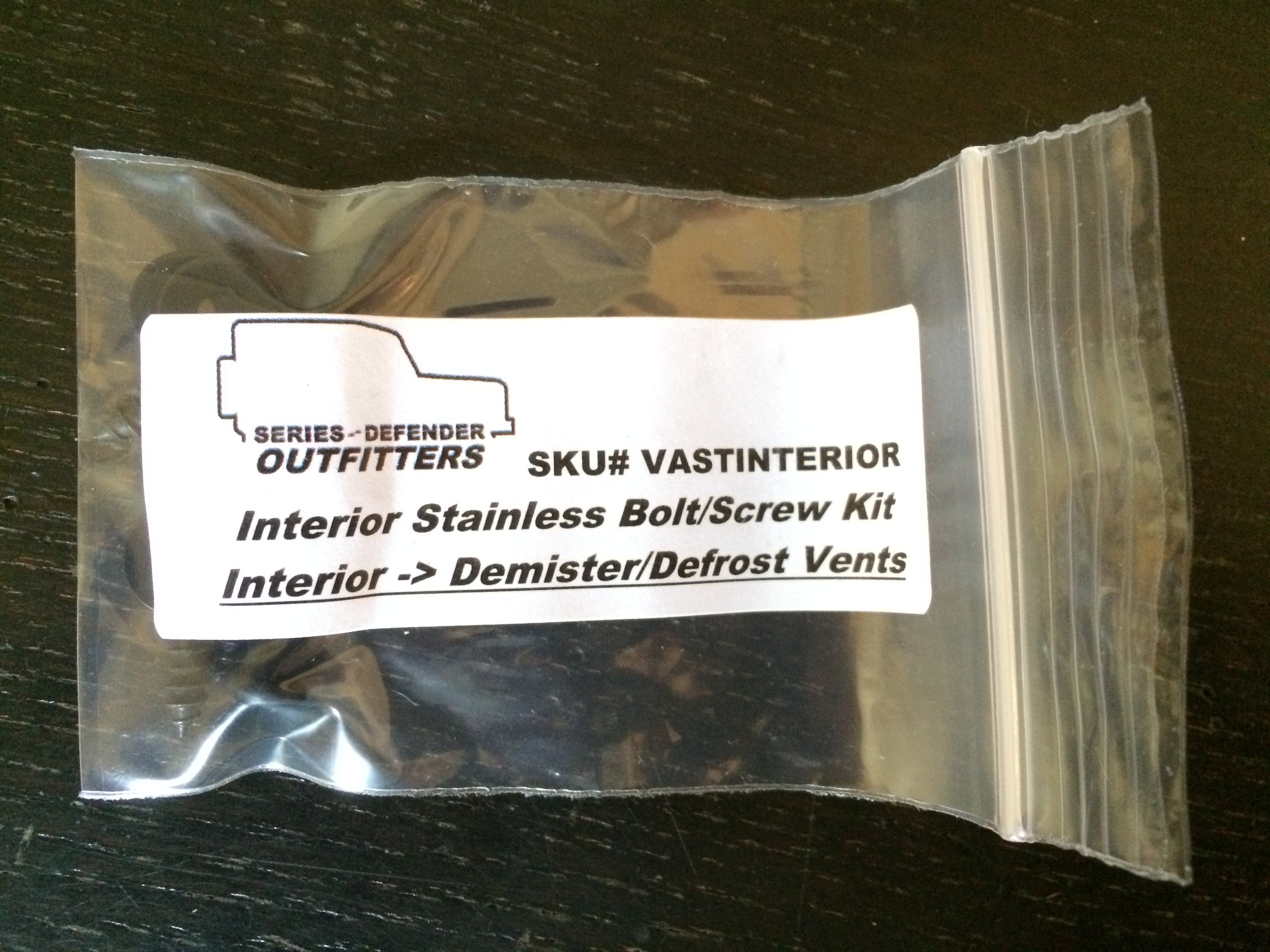 Defender 90 Soft Top (NAS) Stainless Hardware Kit (Exterior & Interior)