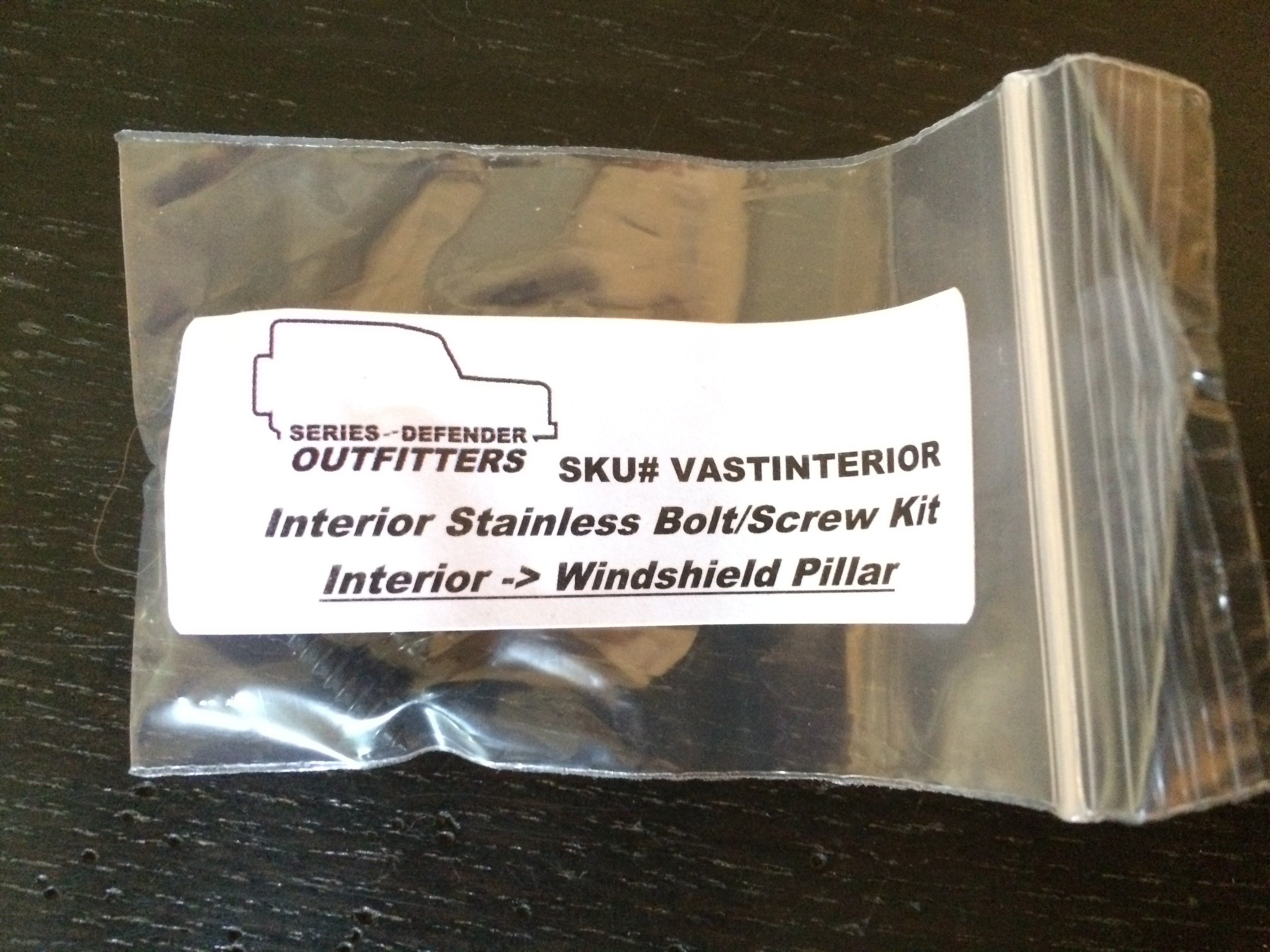 Defender 90 Soft Top (NAS) Stainless Hardware Kit (Exterior & Interior)