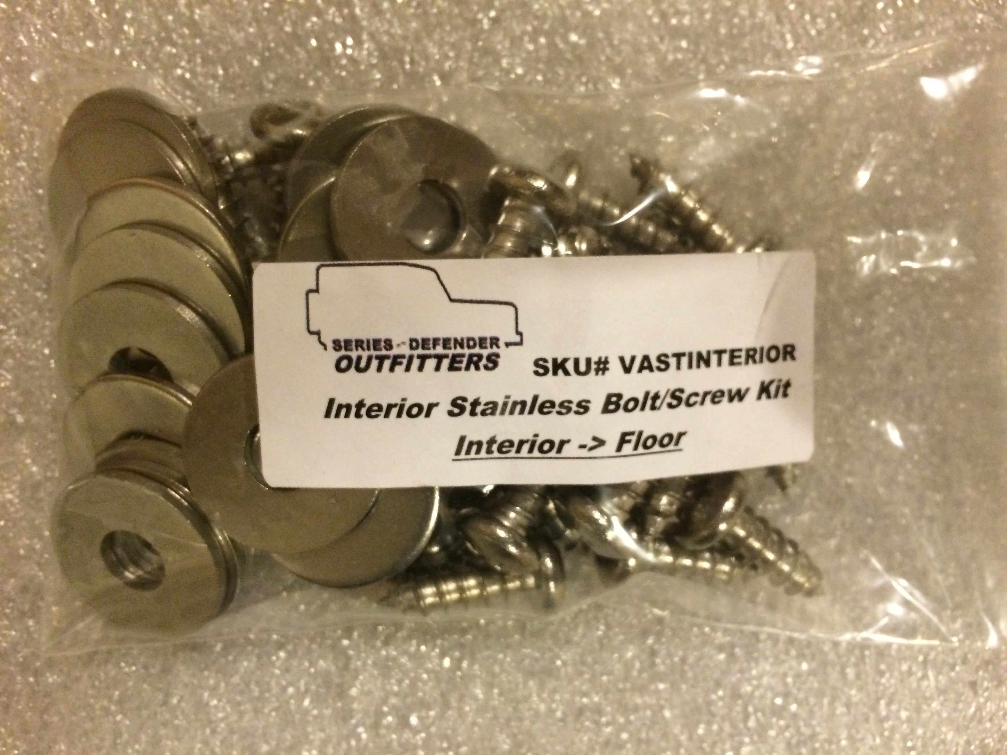 Defender INTERIOR Stainless Hardware Screw Bolt Kit - for Land Rover Defender 90/110/130