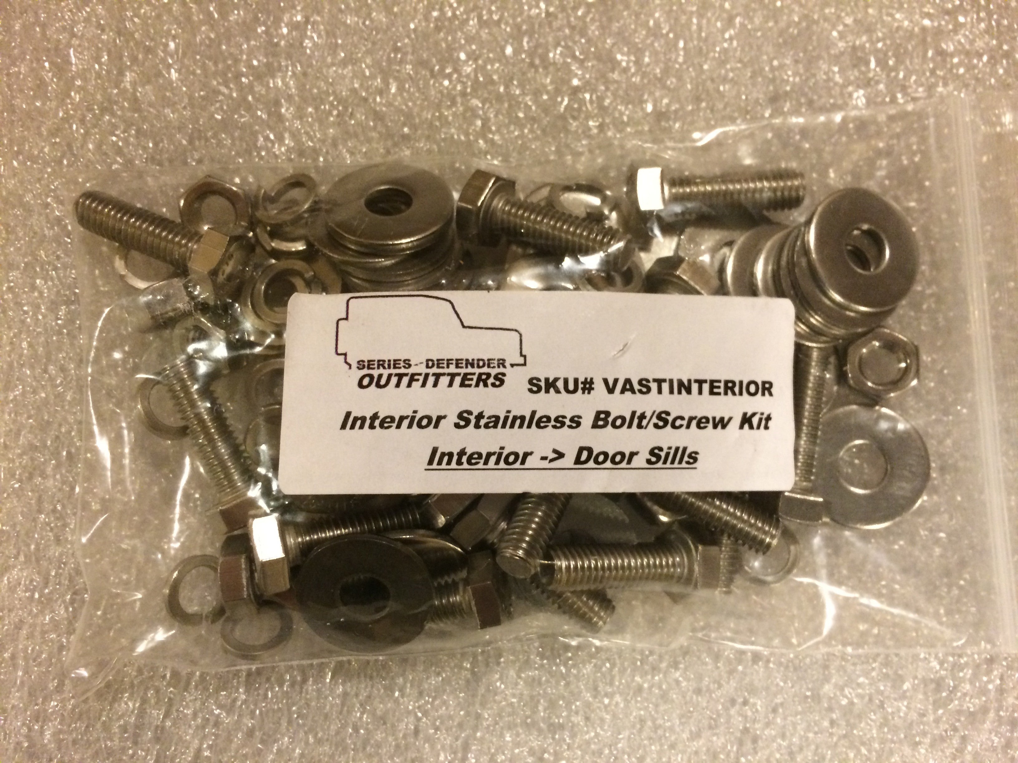 Defender INTERIOR Stainless Hardware Screw Bolt Kit - for Land Rover Defender 90/110/130