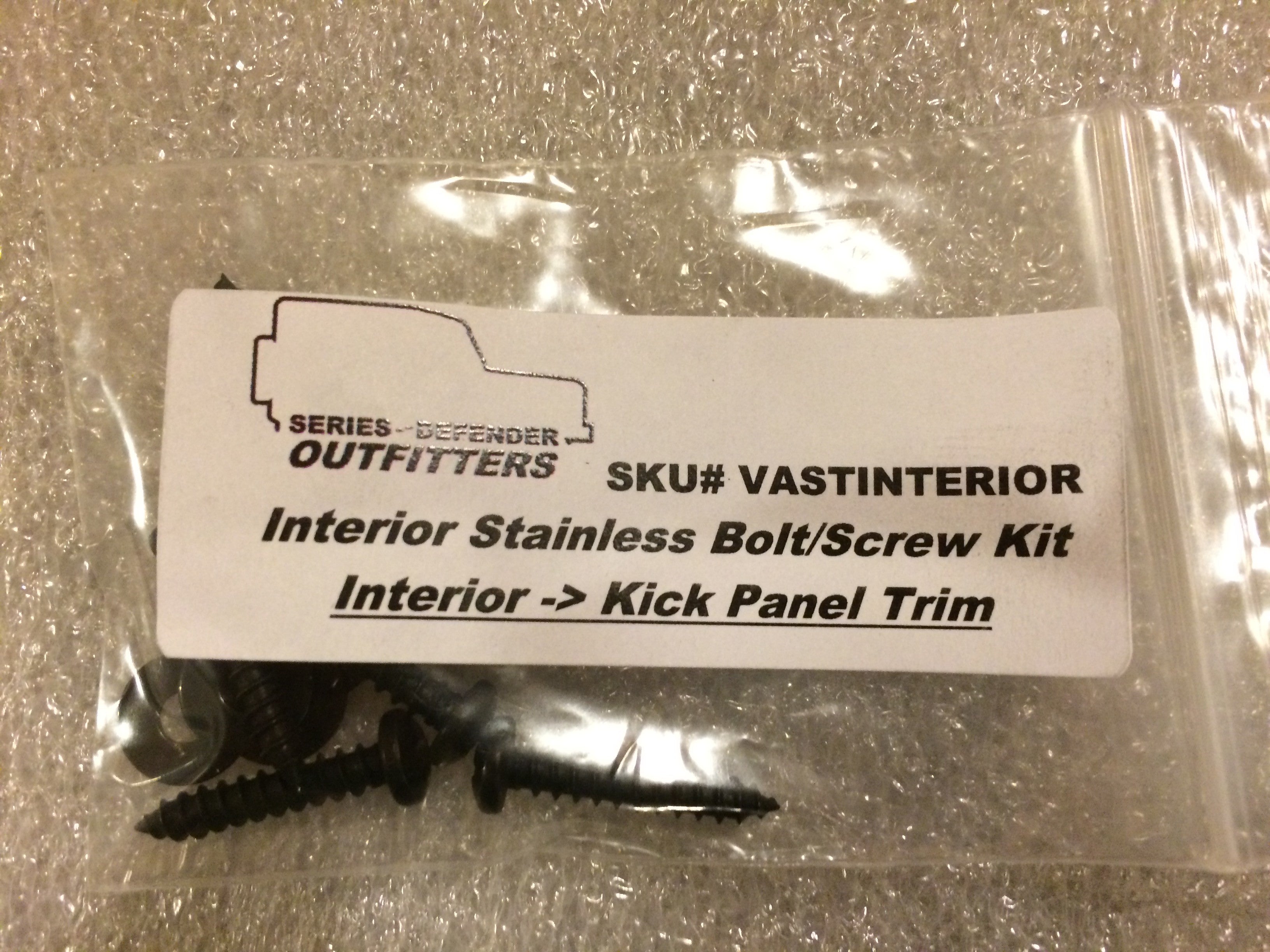 Defender INTERIOR Stainless Hardware Screw Bolt Kit - for Land Rover Defender 90/110/130