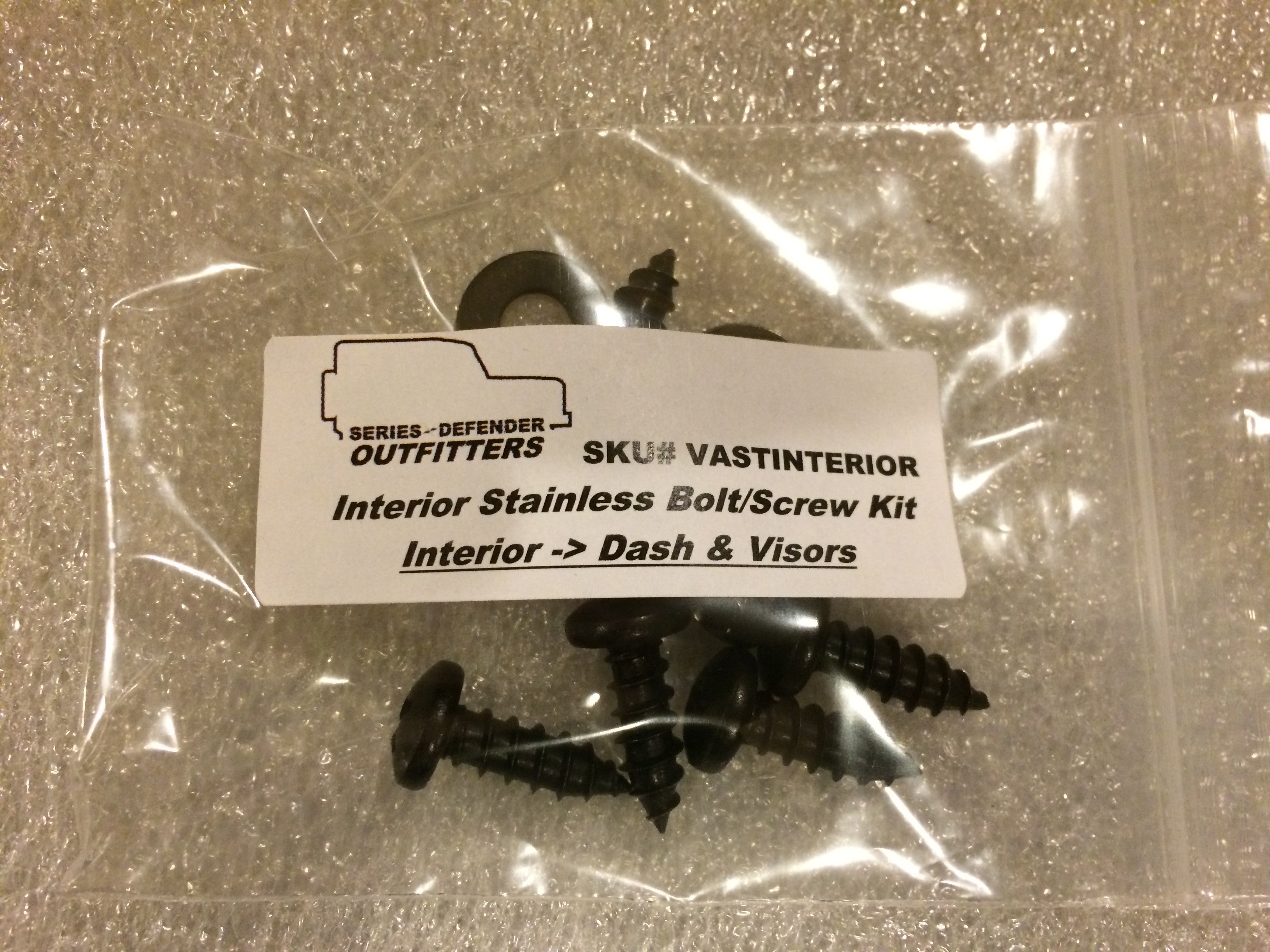 Defender INTERIOR Stainless Hardware Screw Bolt Kit - for Land Rover Defender 90/110/130