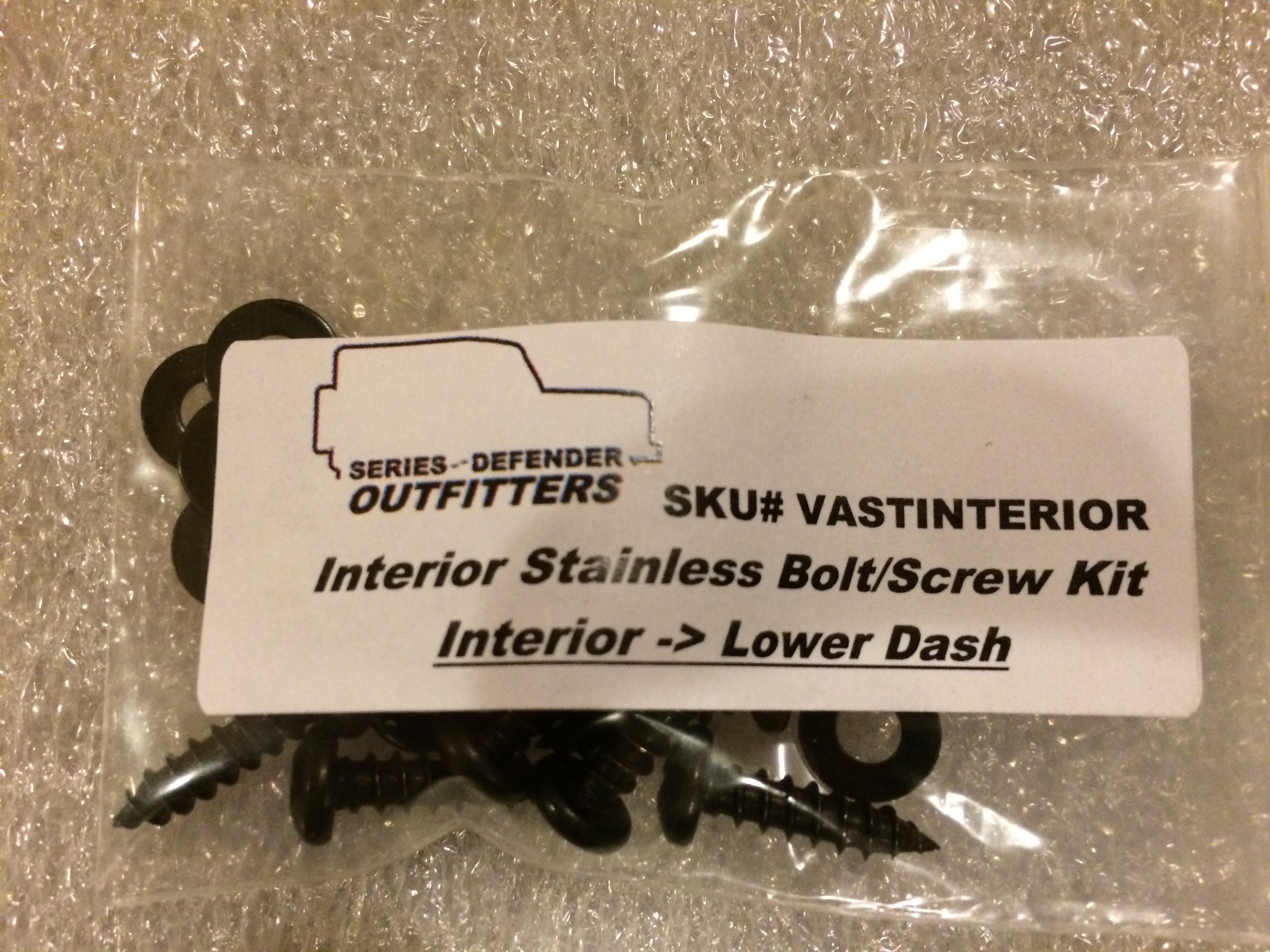 Defender INTERIOR Stainless Hardware Screw Bolt Kit - for Land Rover Defender 90/110/130