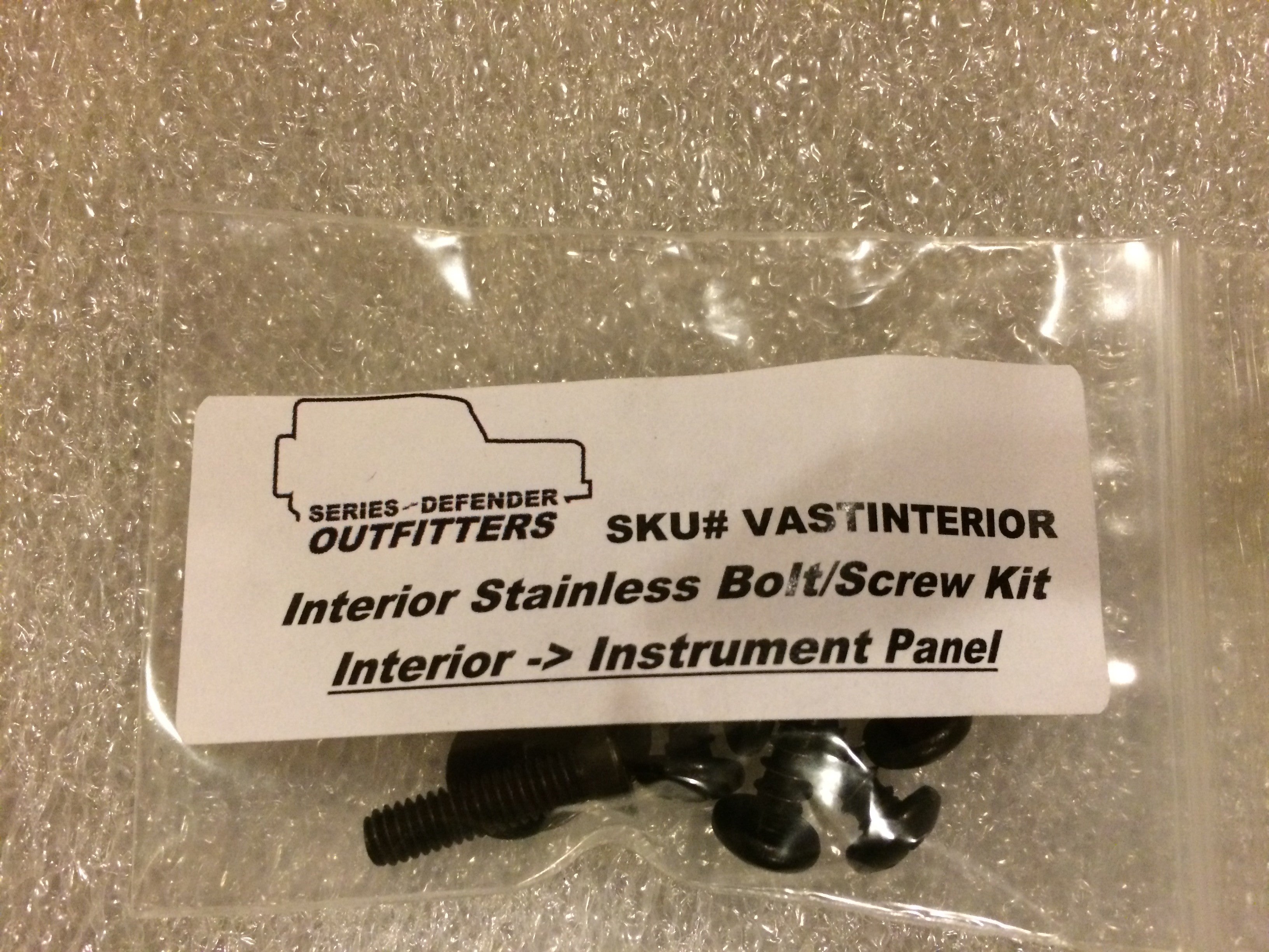 Defender INTERIOR Stainless Hardware Screw Bolt Kit - for Land Rover Defender 90/110/130